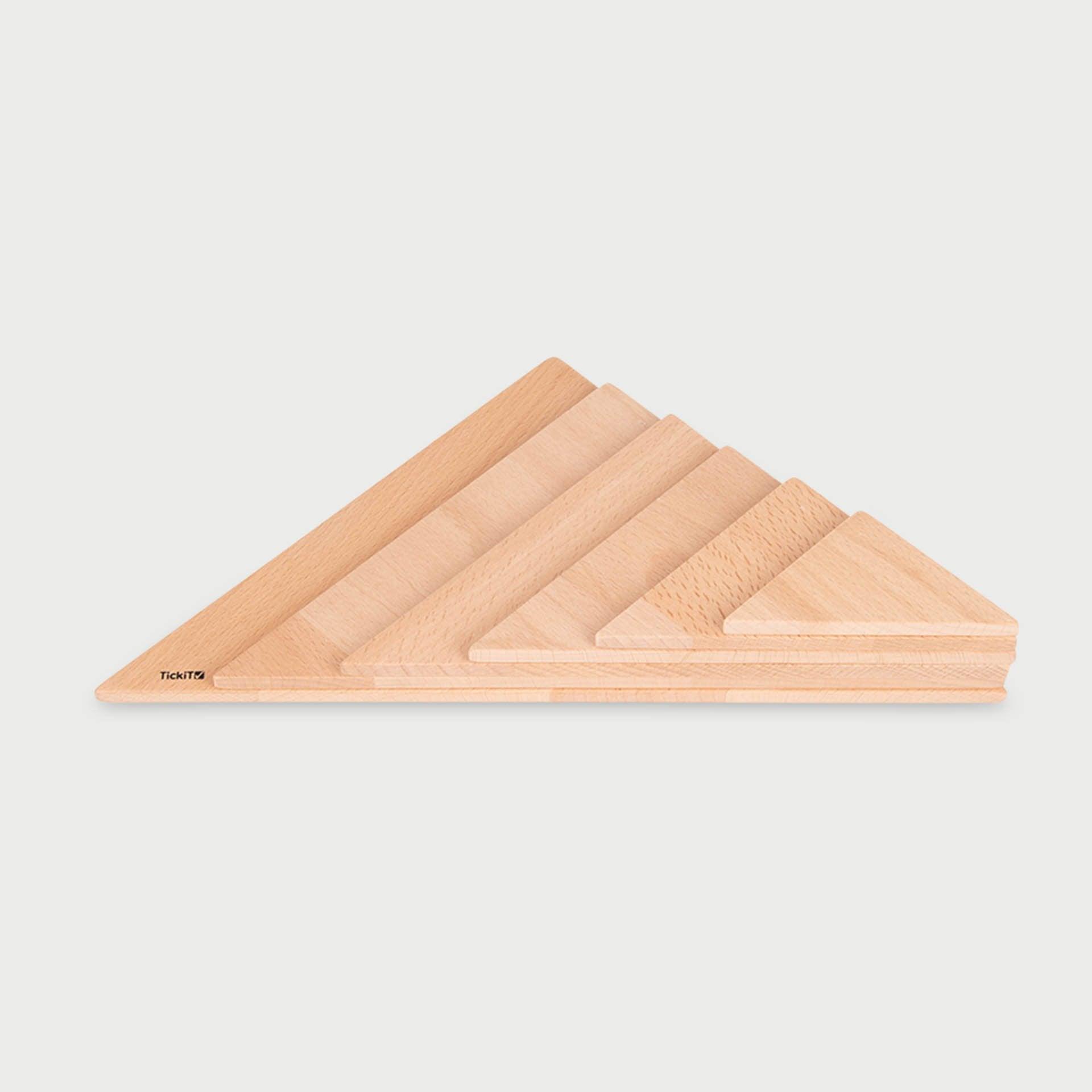 Tickit Natural Architect pannelli triangolari legno 6 pezzi faggio