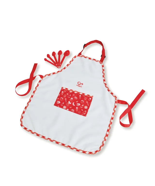 Hape Kit da Chef costume cuoco bambini 3 anni bianco rosso