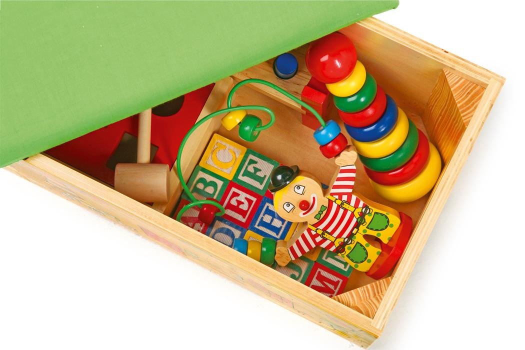 smallfoot Baule dei Giochi set giochi legno 6 pezzi da 3 anni