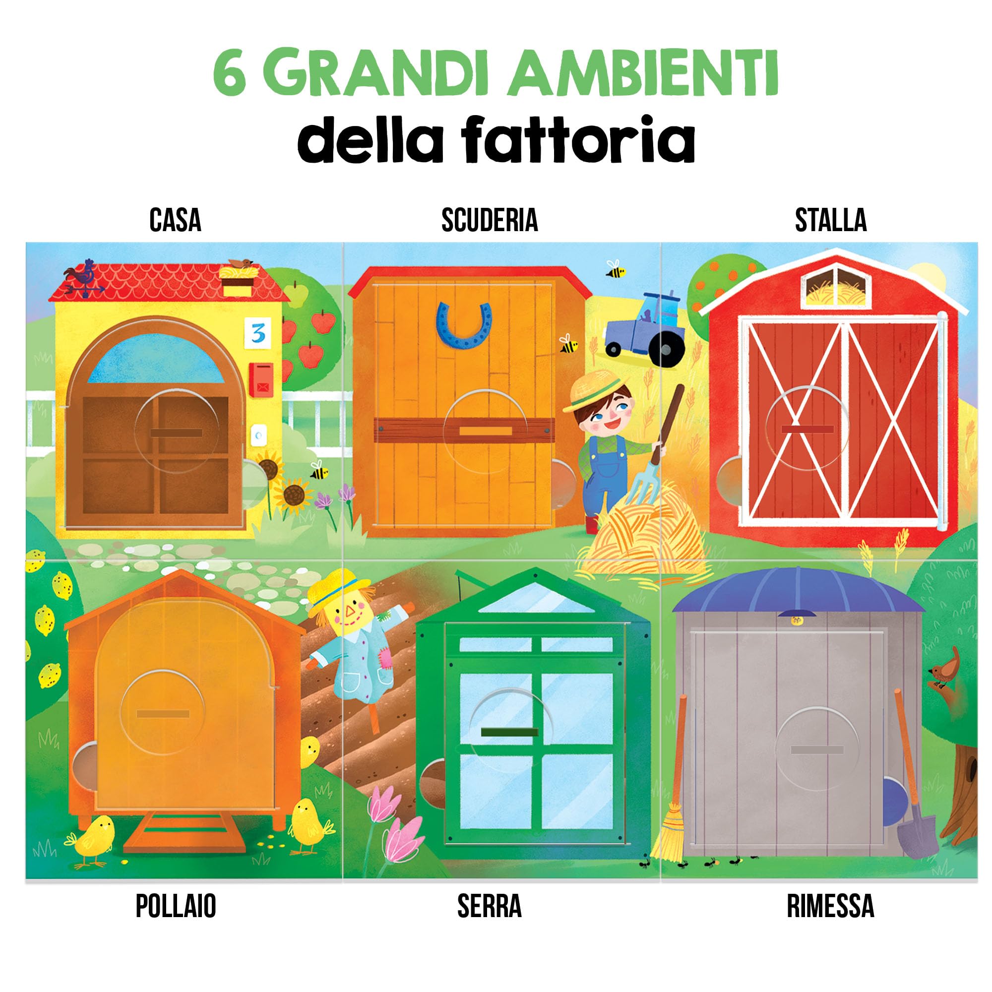 Headu Montessori Fattoria Apri e Chiudi gioco educativo 2-5 anni