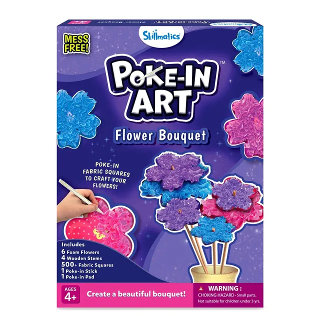 Skillmatics Poke-in Art Flower Bouquet kit fiori 4-9 anni