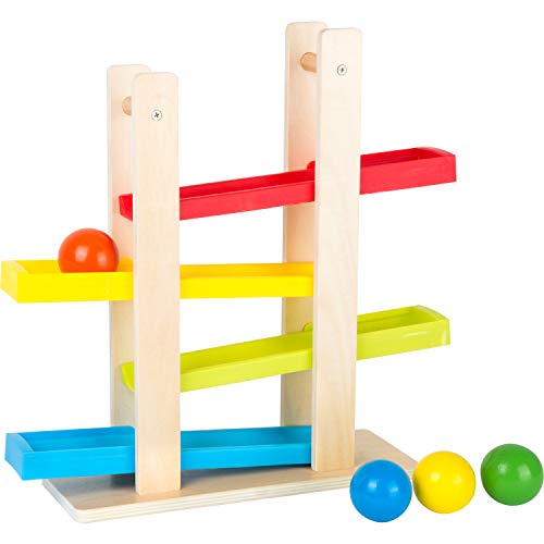 smallfoot Pista Biglie gioco in legno 4 sfere colorate bambini
