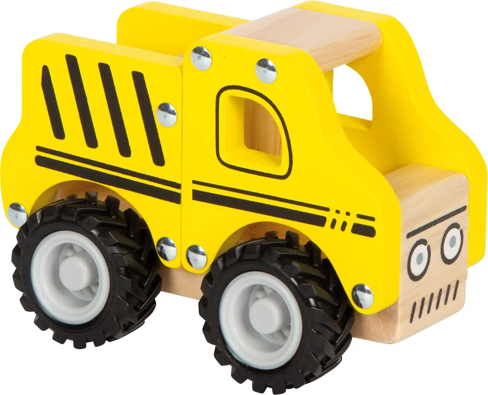 smallfoot camion cantiere legno FSC con ruote gommate