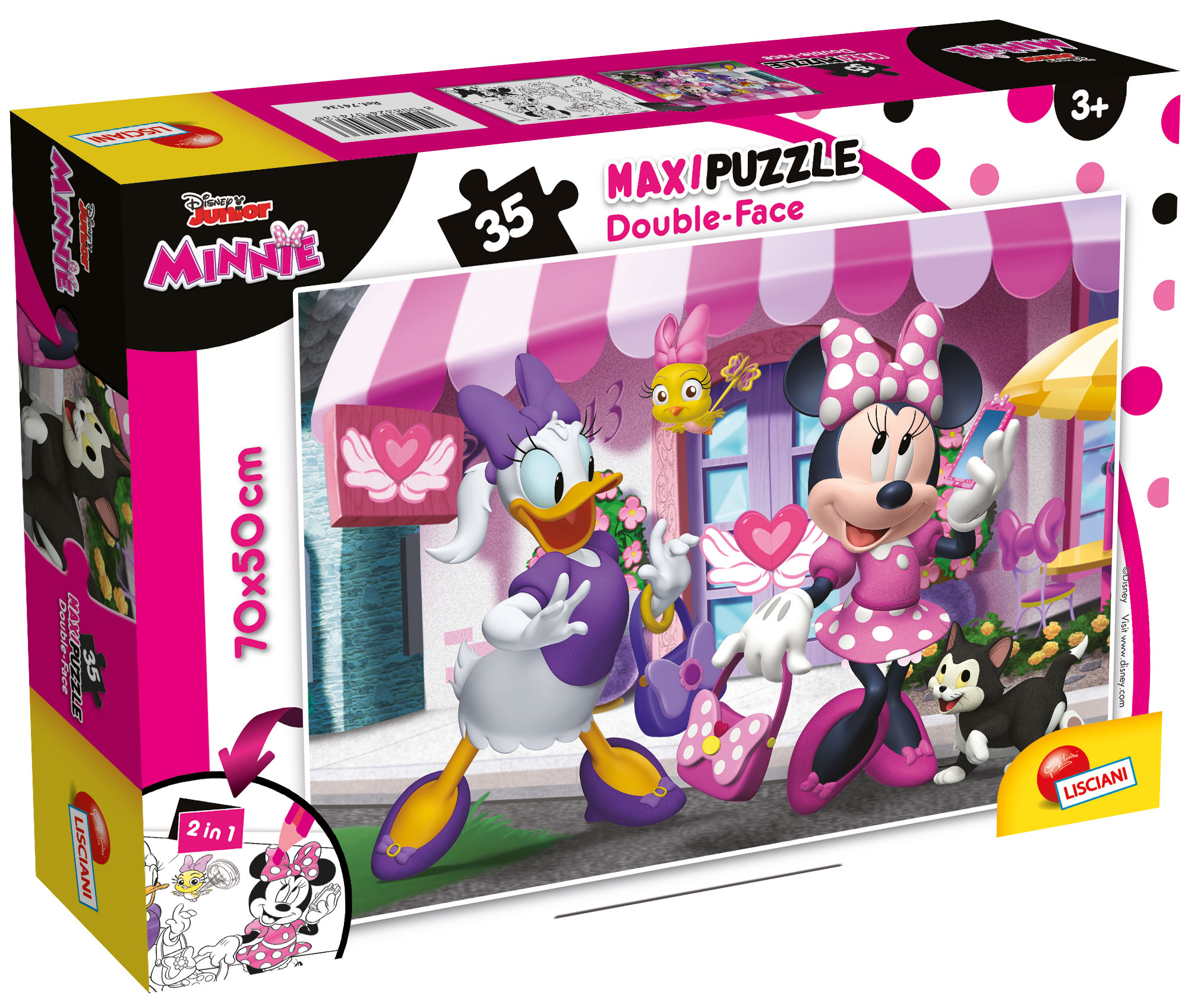 Disney Minnie Maxi Floor 35 puzzle double-face da colorare