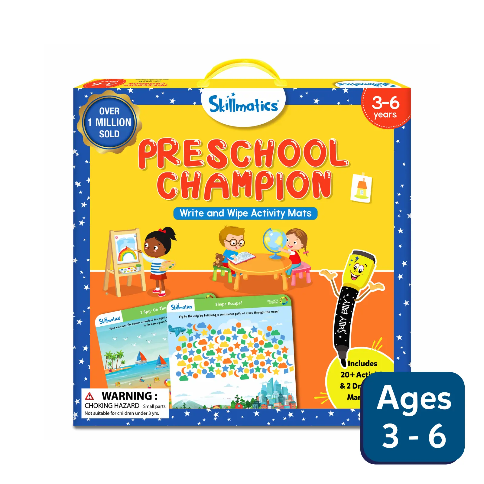 Skillmatics Write Learn Preschool Champion schede didattiche 17 attività