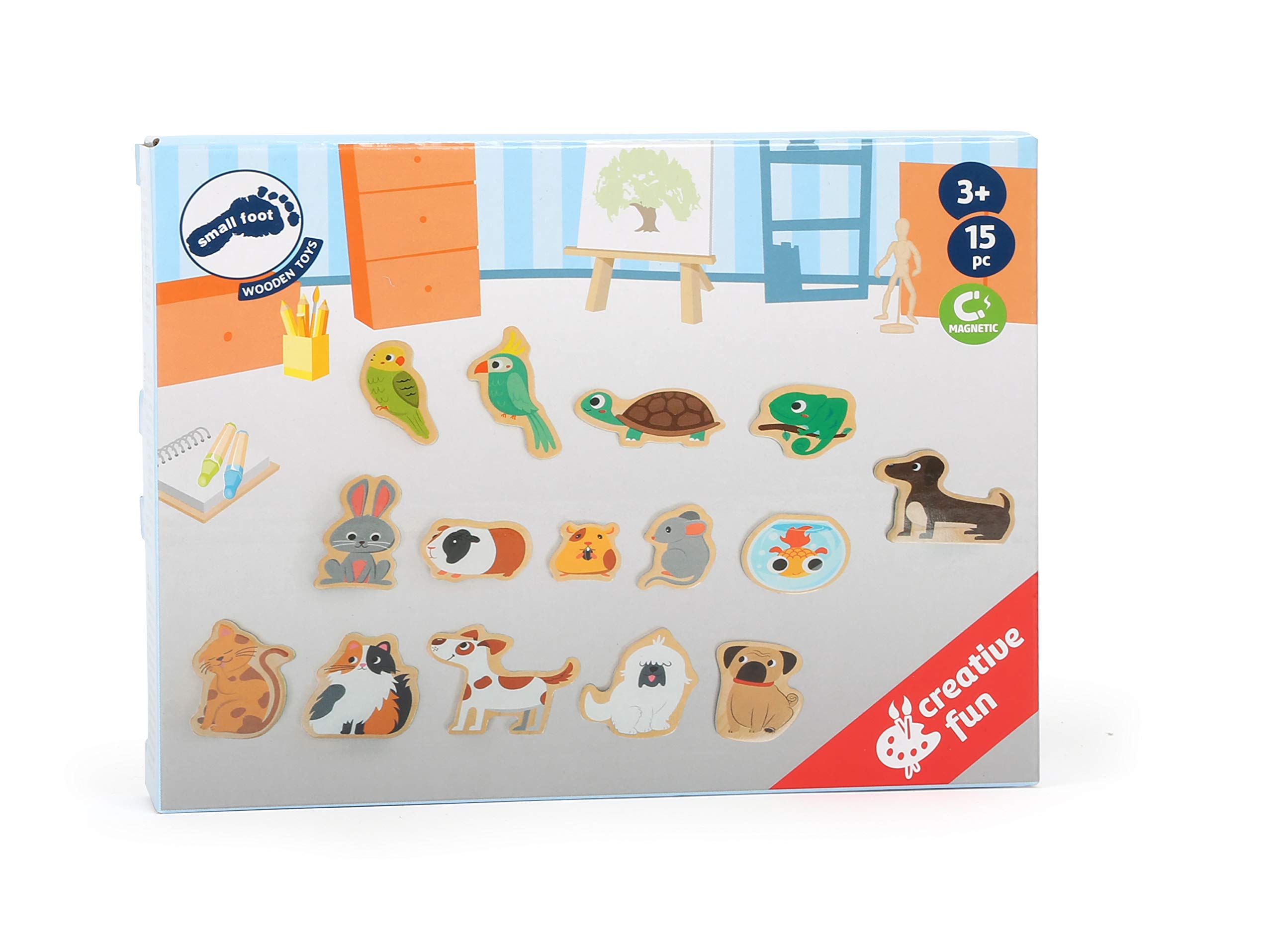 smallfoot 11489 magneti legno animali domestici