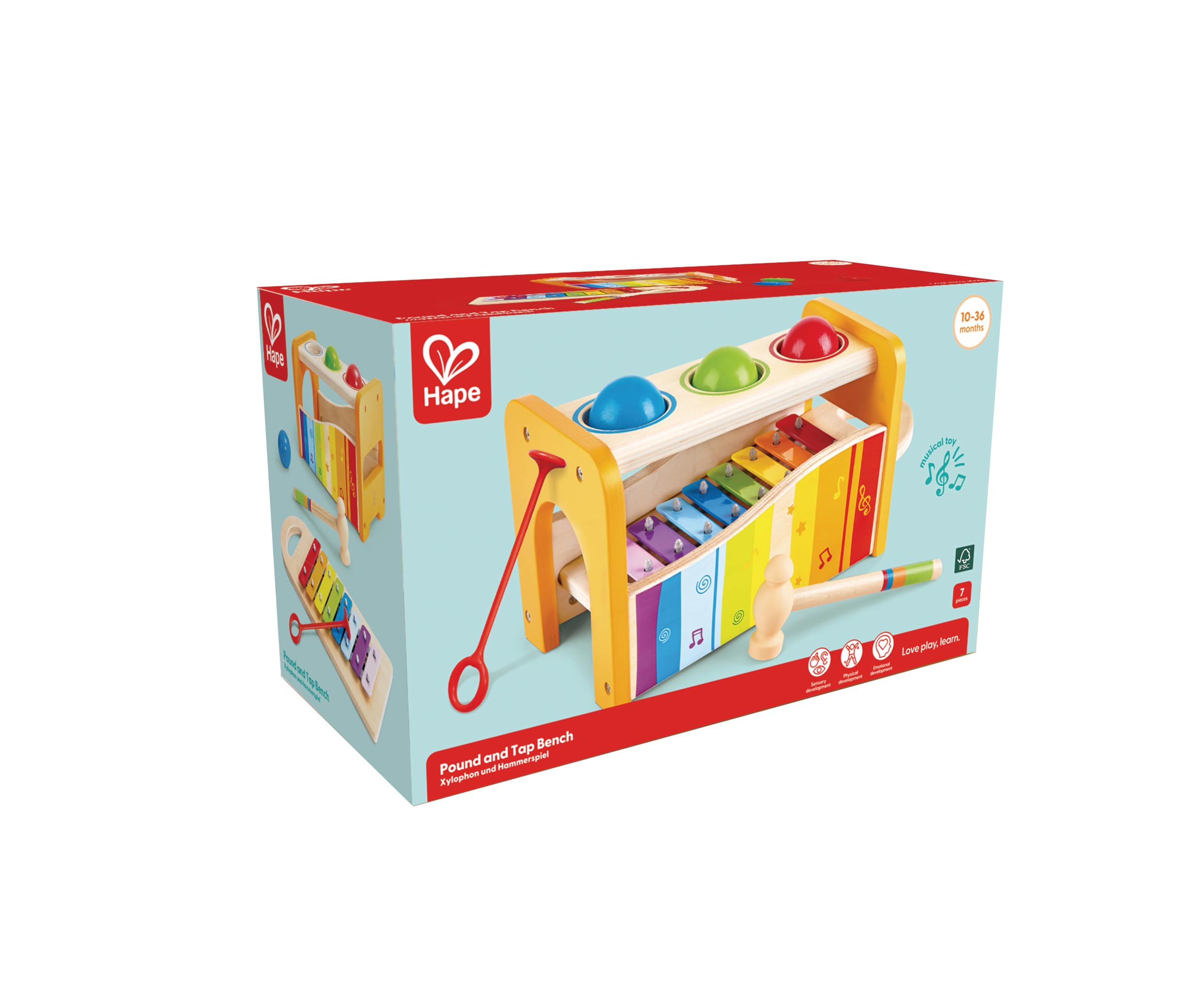 Hape banco palline xilofono in legno per bambini