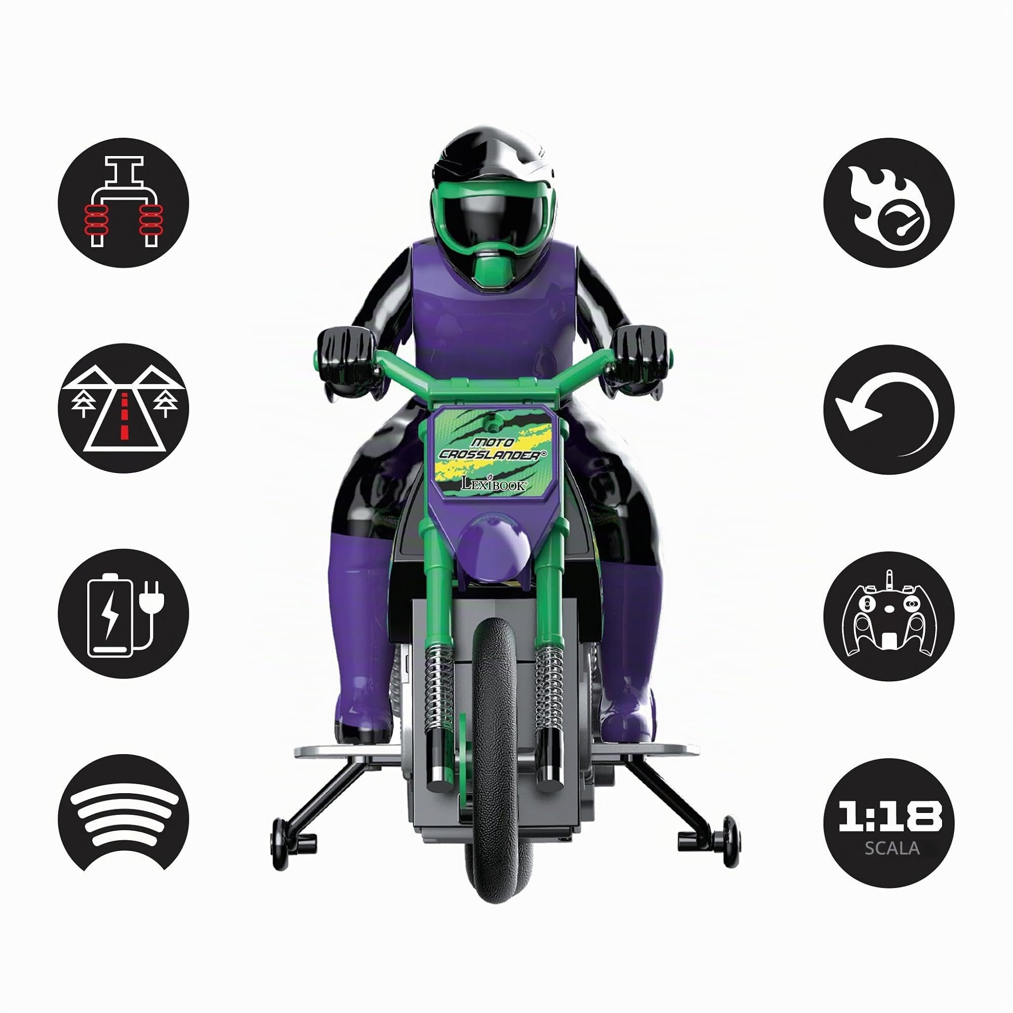 Lexibook Crosslander RC18LXB moto radiocomandata 12 km/h