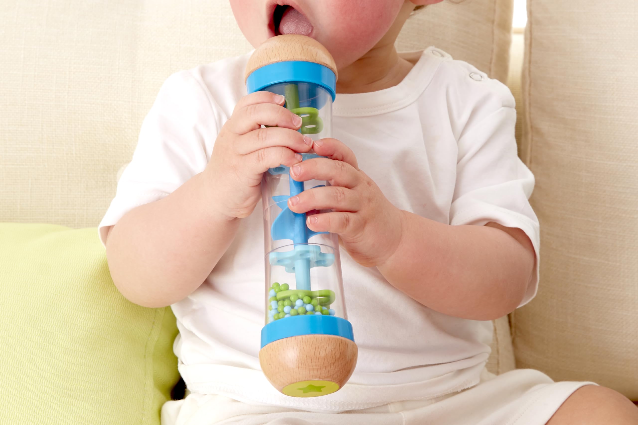 Hape Cascata di Perline bastone pioggia blu neonati