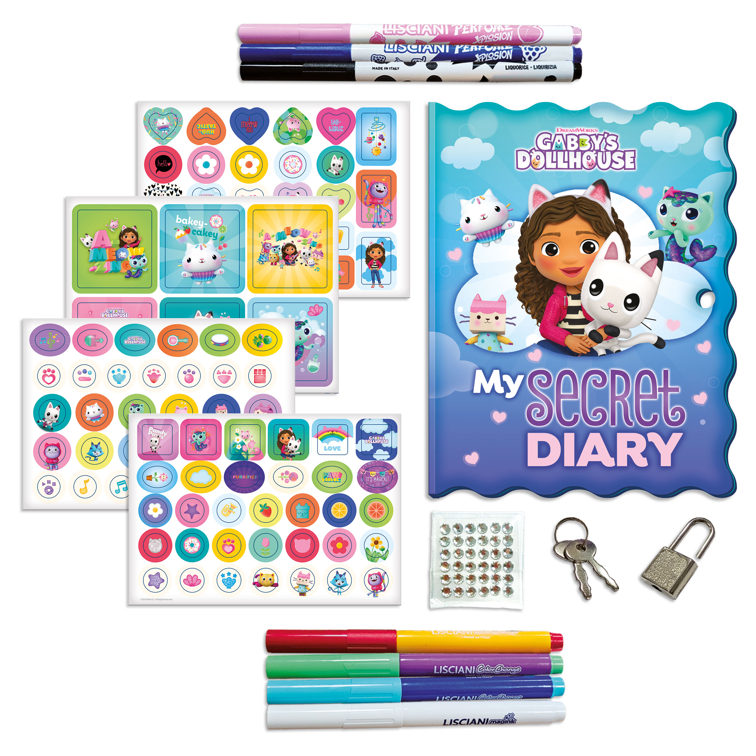 Lisciani Gabby's Dollhouse My Secret Diary diario segreto con lucchetto