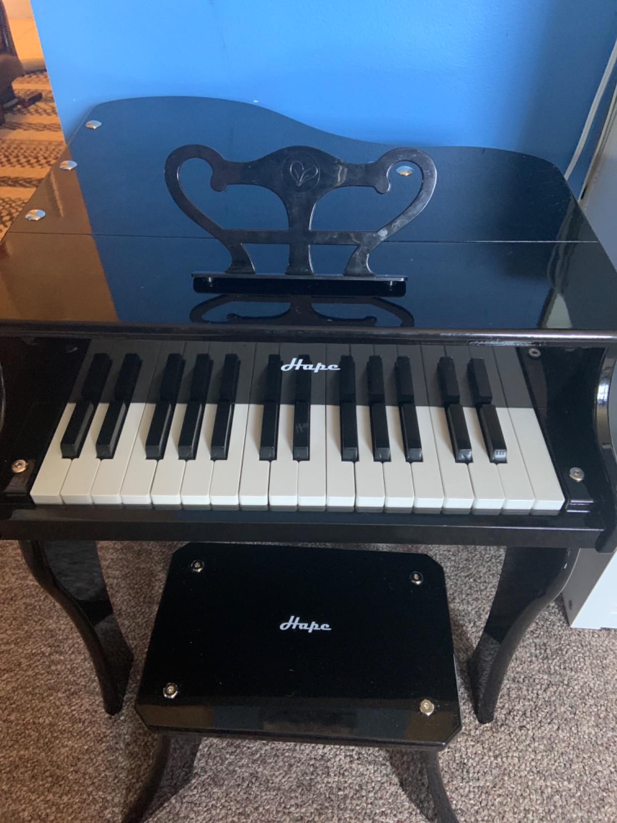 Hape E0320 Pianoforte a Coda giocattolo nero