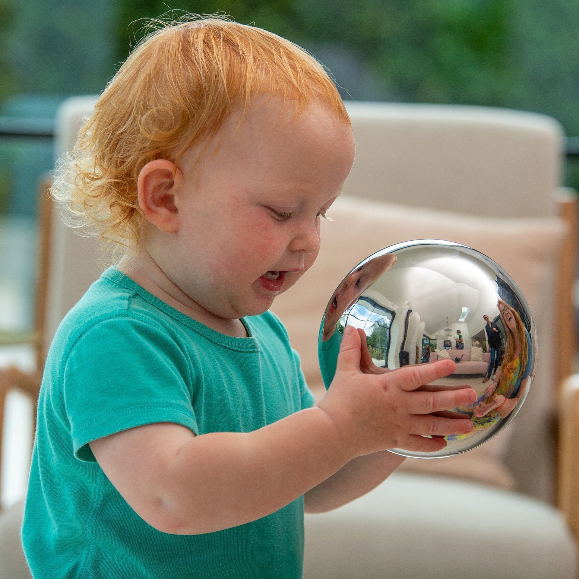 tickit Sensory Steel palline sensoriali acciaio 4 pezzi specchio
