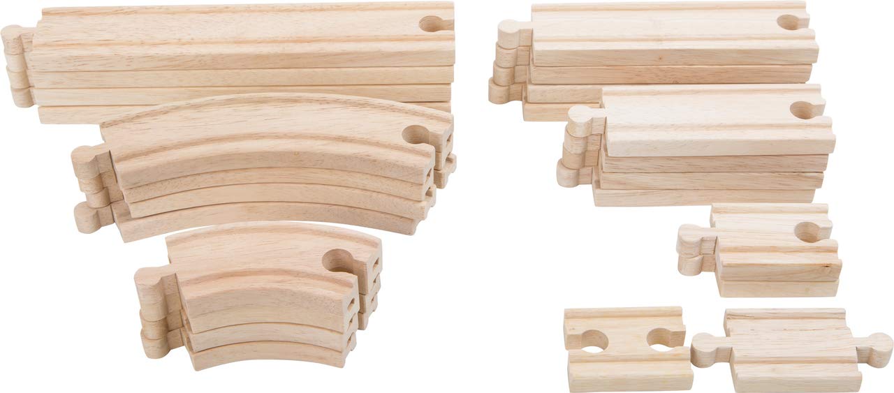 smallfoot 10257 set 24 binari trenino legno compatibile
