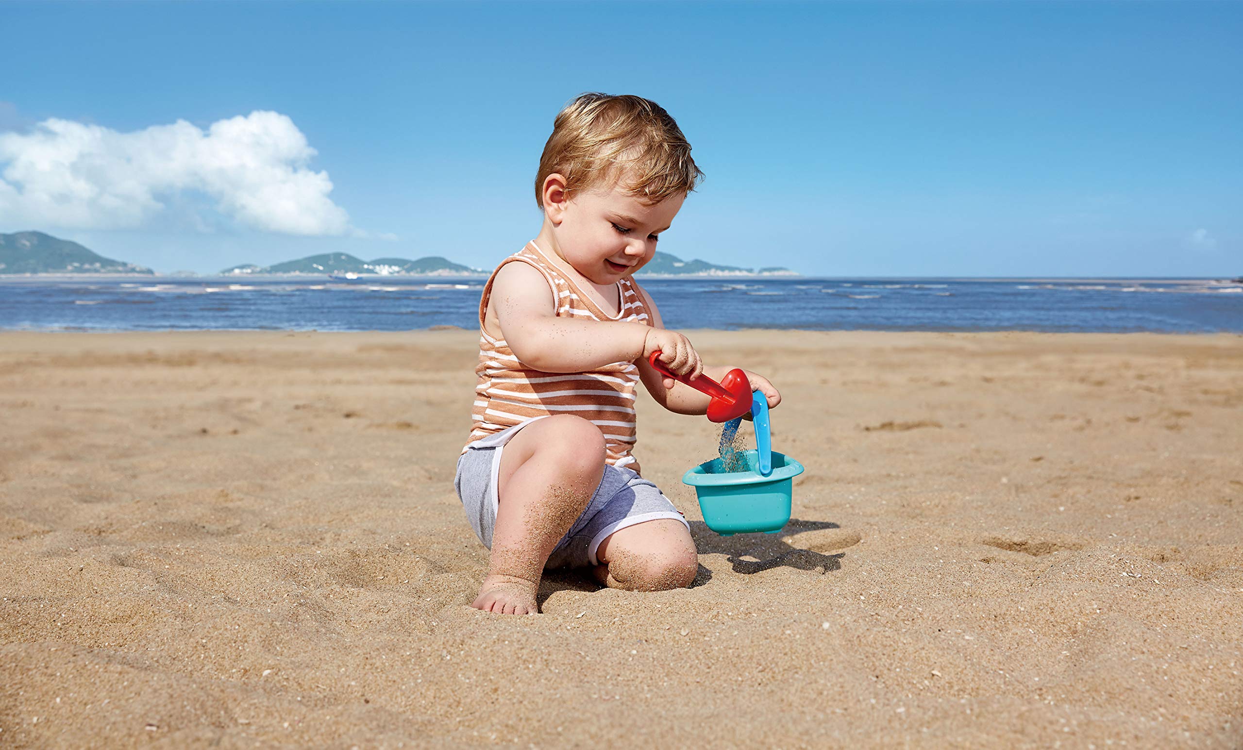 Hape E4089 secchiello spiaggia con paletta bambini