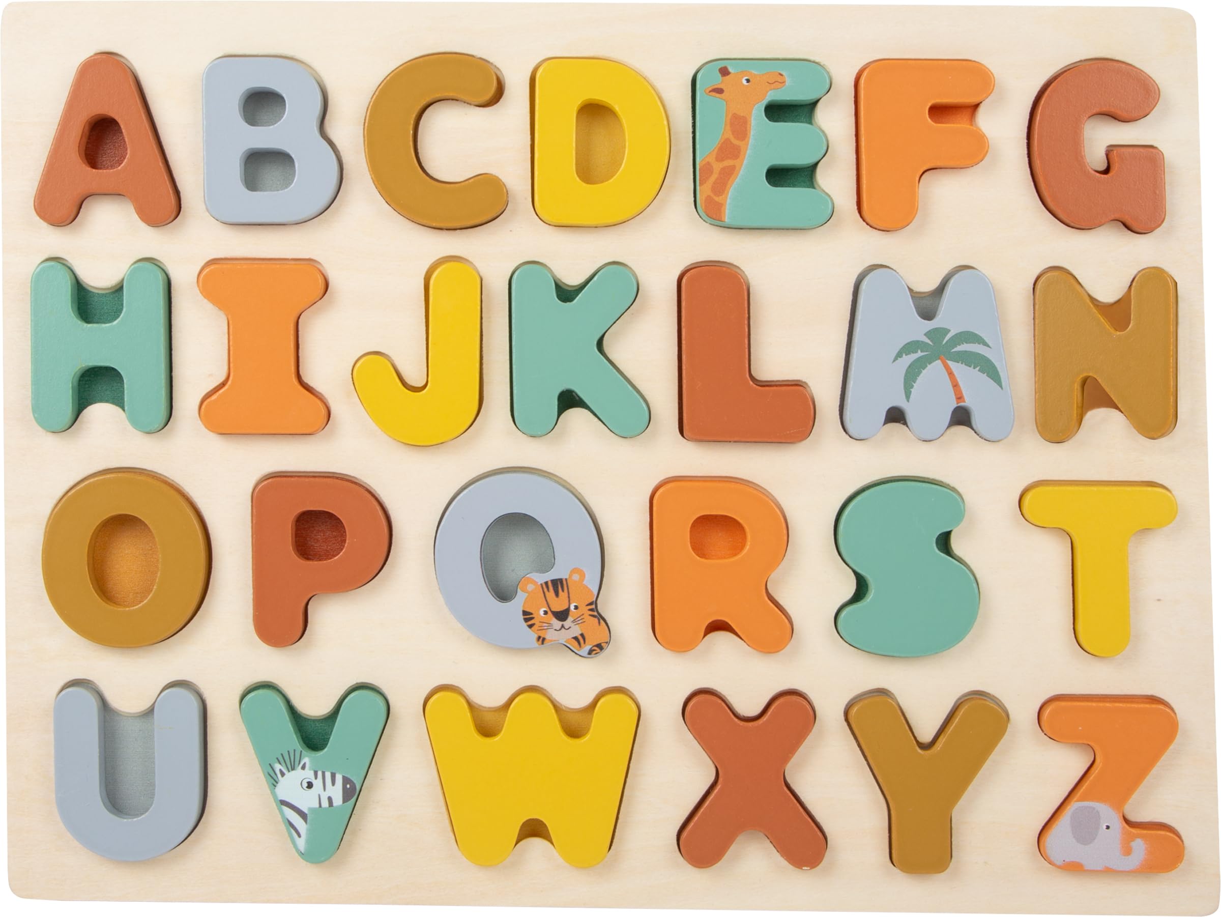 smallfoot 11703 Safari puzzle ABC legno 26 lettere
