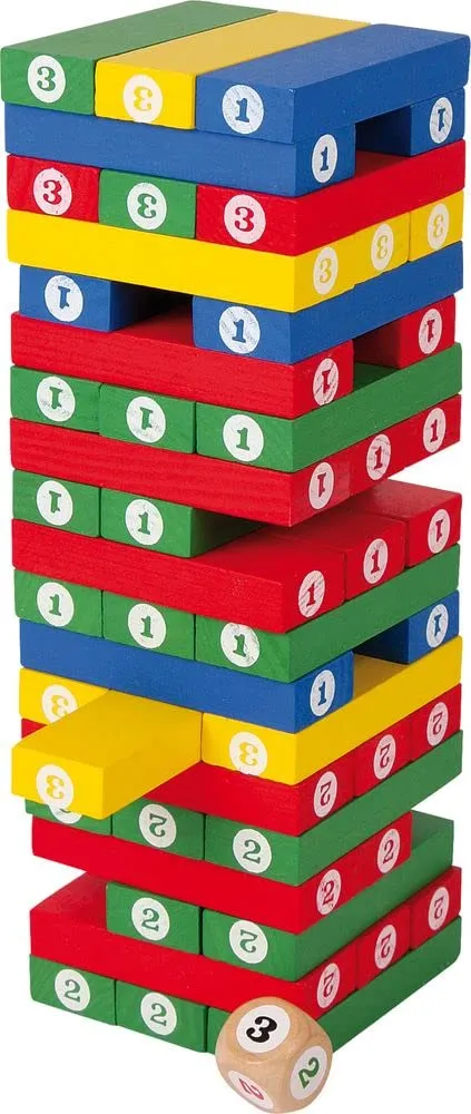 smallfoot 5260 torre con numeri gioco di abilità in legno
