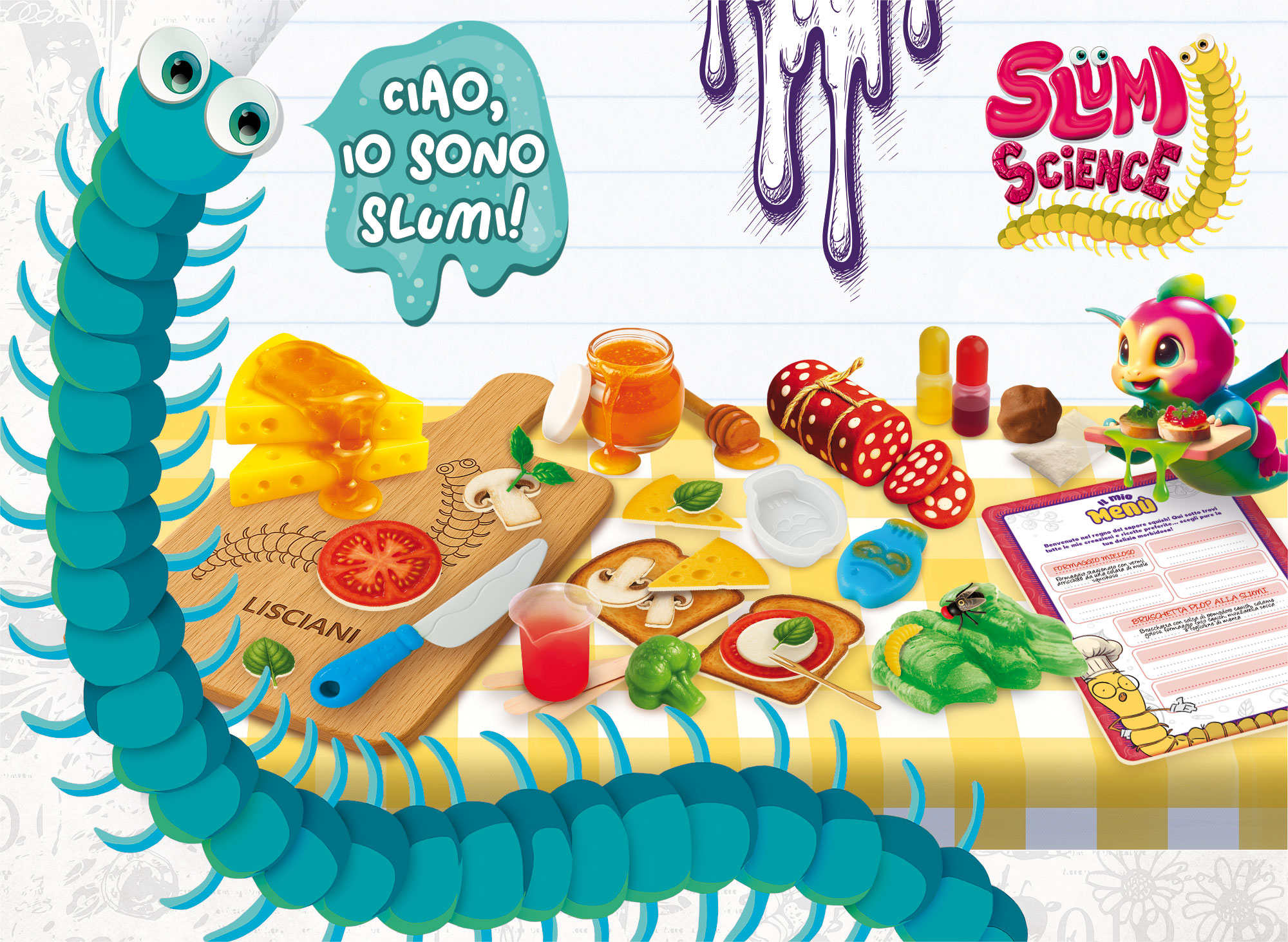 Lisciani Slumi Science Aperitivo Squish kit slime tattile