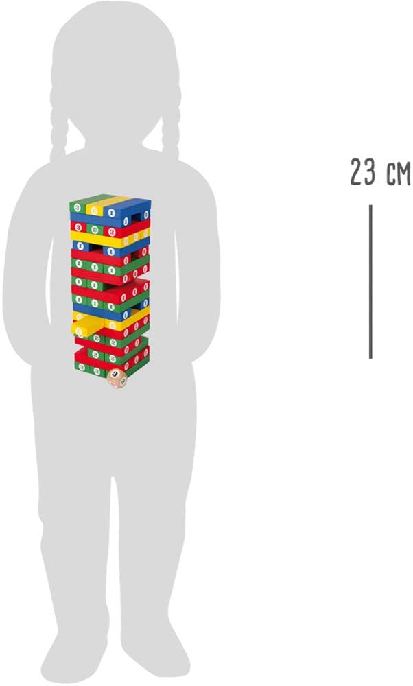 smallfoot 5260 torre con numeri gioco di abilità in legno