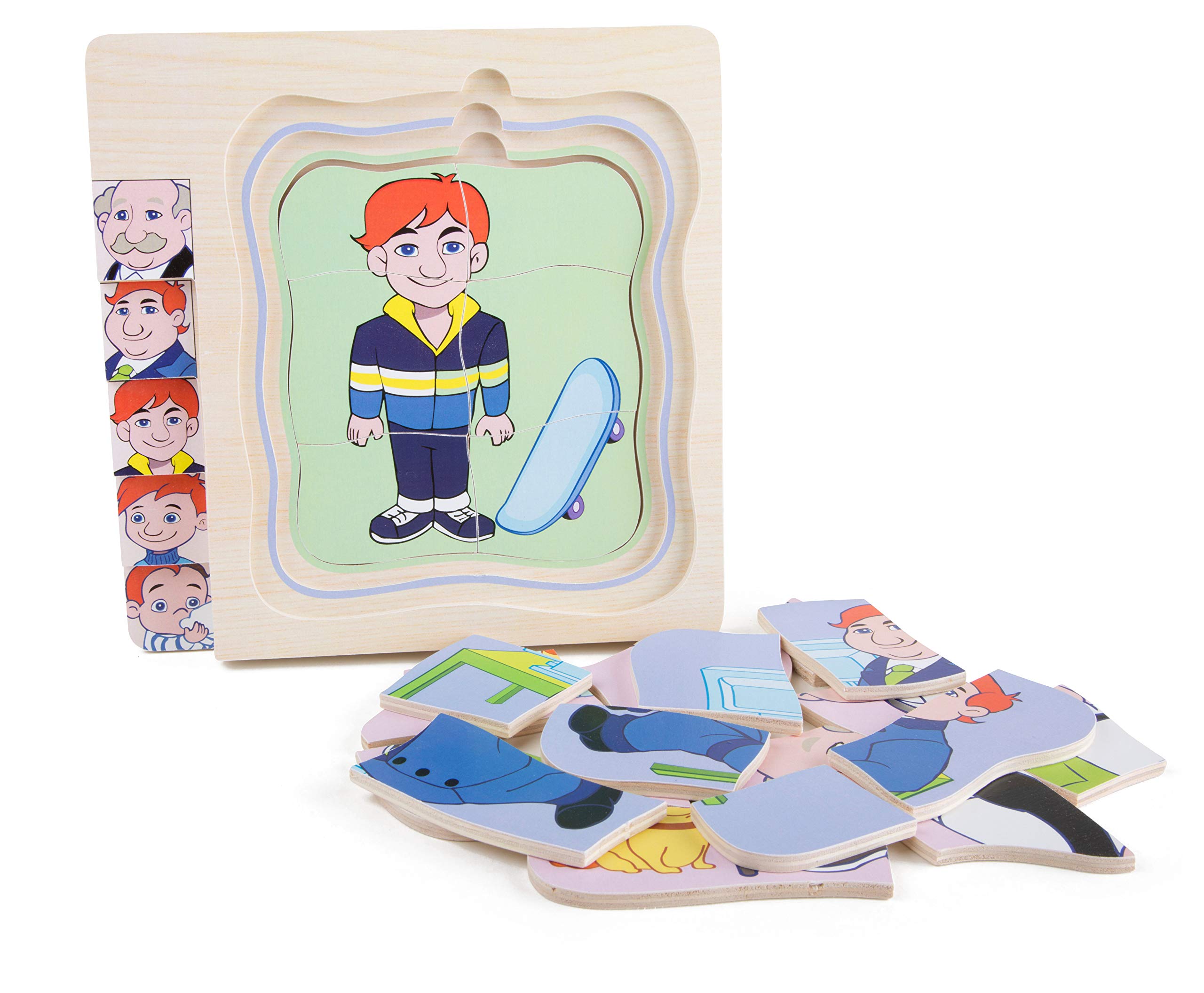 smallfoot 11029 puzzle a strati legno vita del nonno