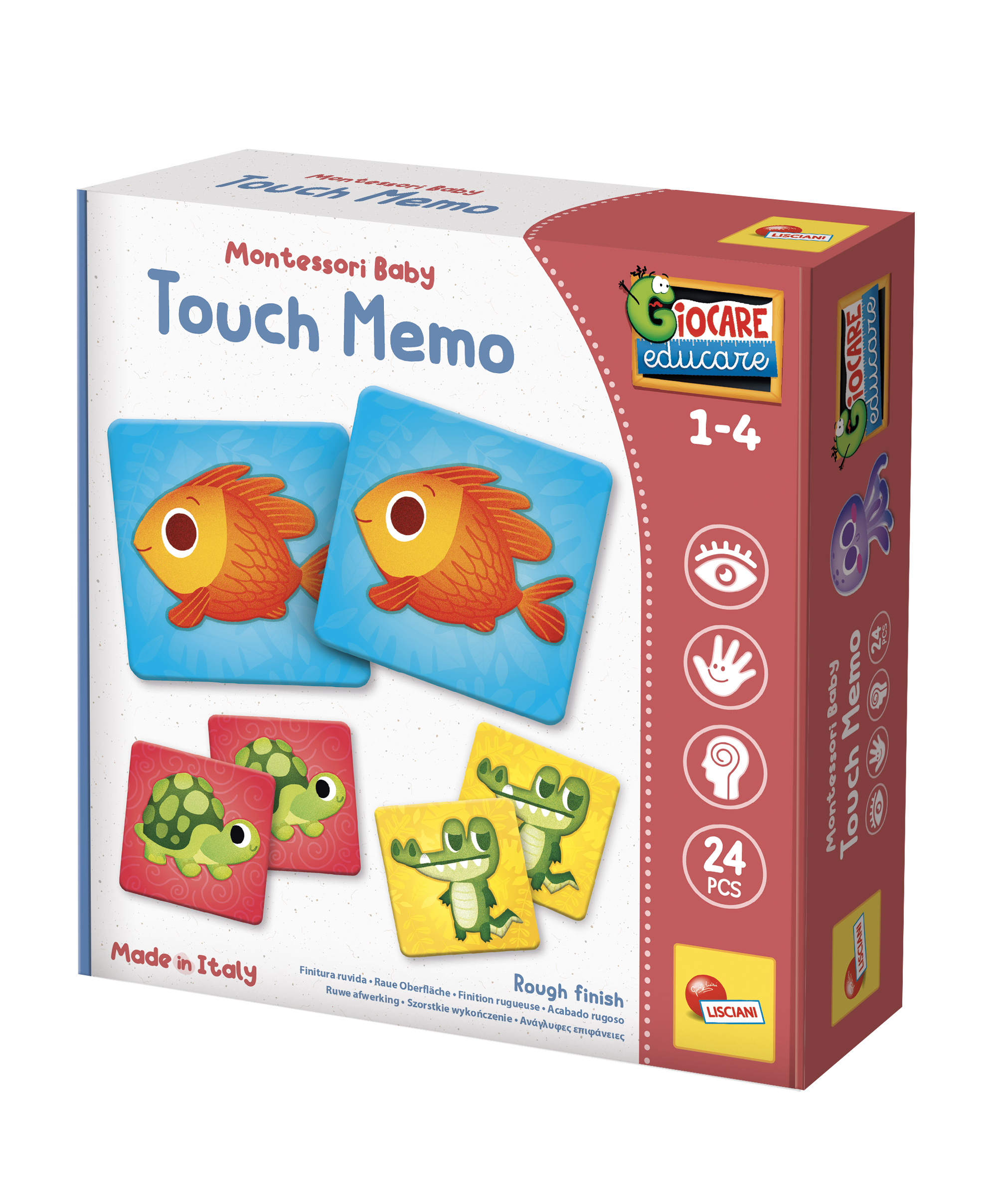 Lisciani Montessori Baby Touch Memo memory tattile tessere