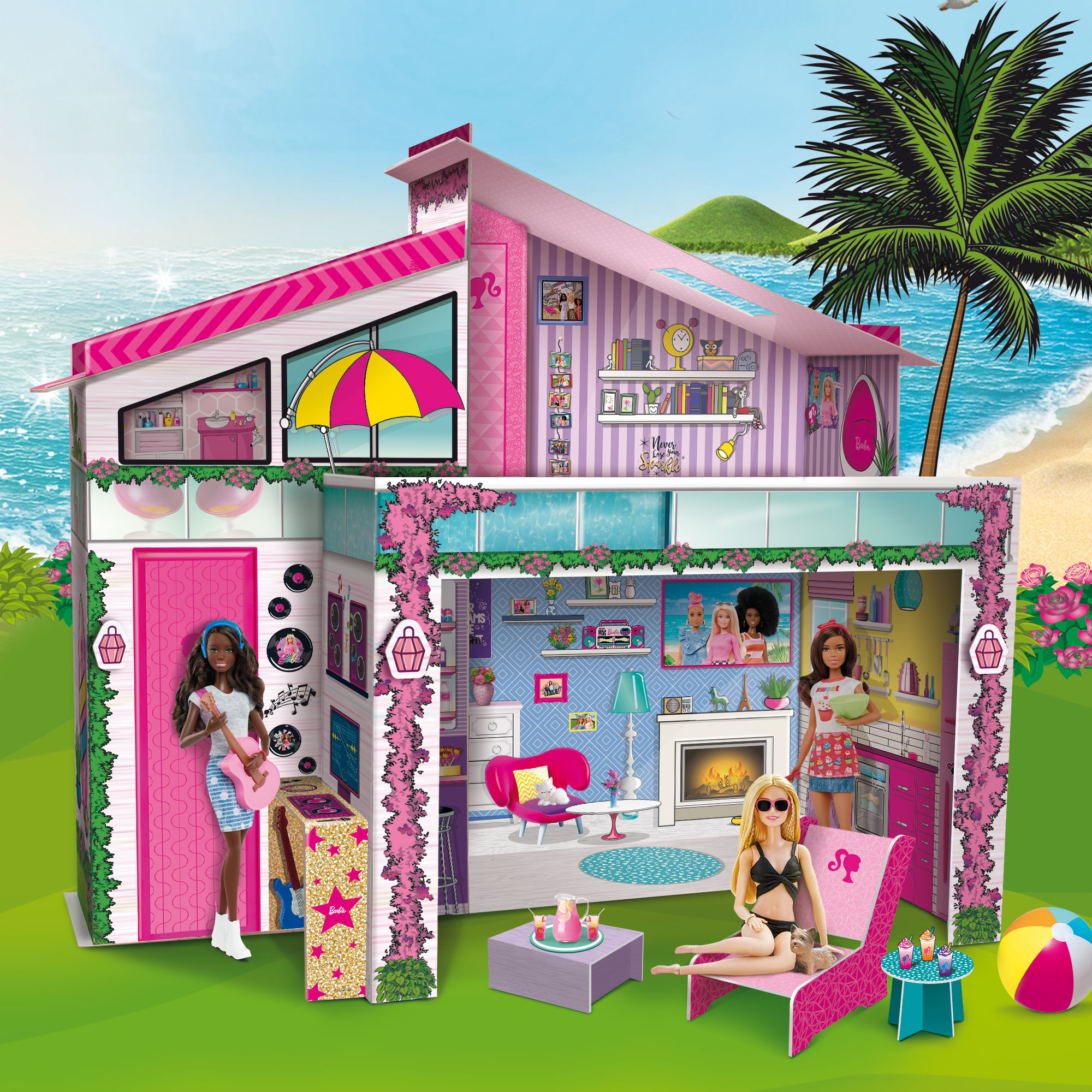 Lisciani Barbie Dream Summer Villa casa 2 piani con bambola