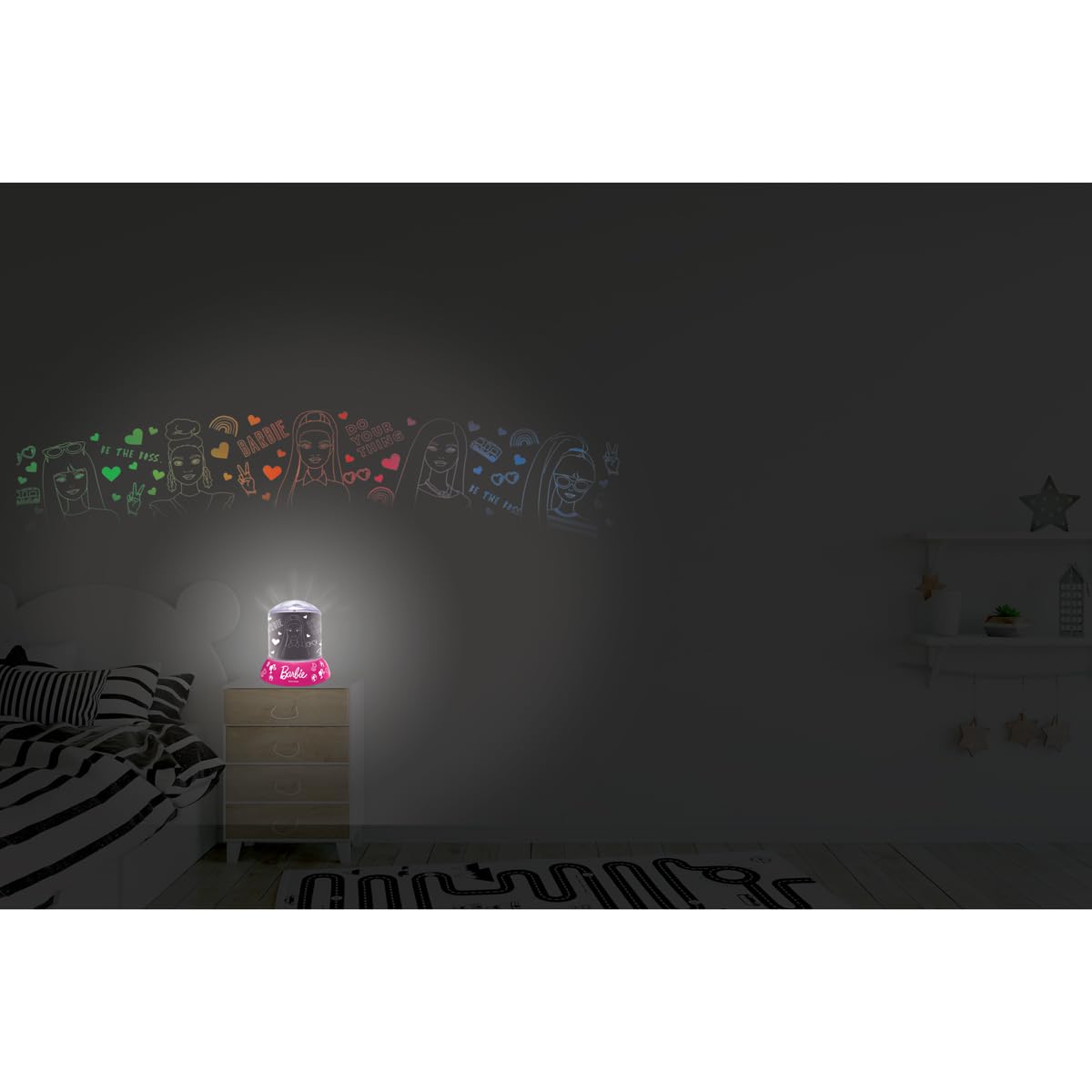 Lexibook Barbie NLJ035BB lampada proiezione rosa ricaricabile