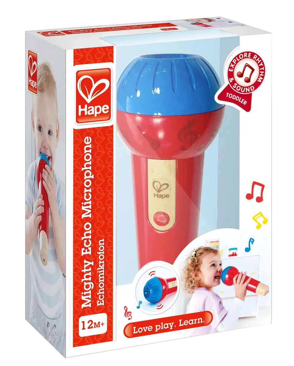 Hape Microfono Eco microfono giocattolo senza batterie