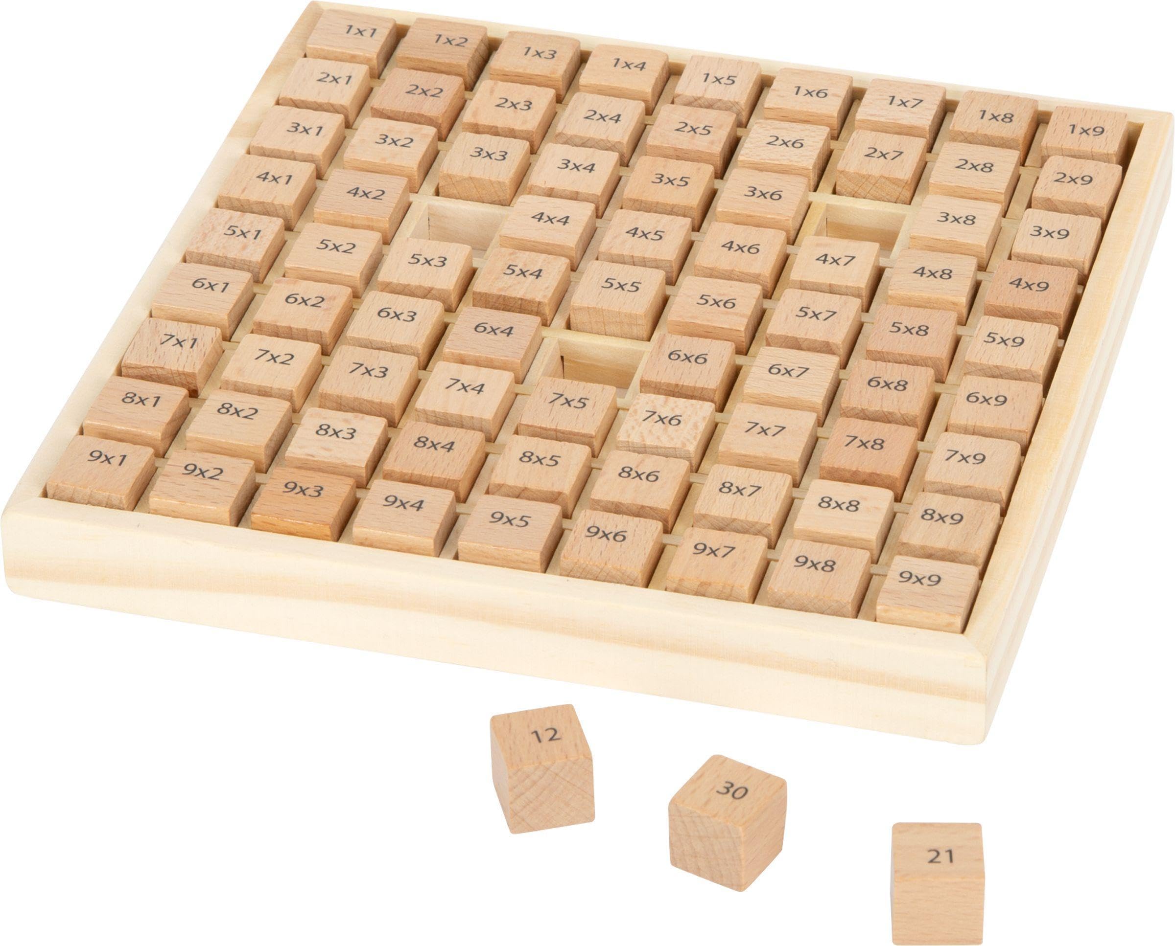 small foot 7583 impara tabelline gioco legno 81 dadi