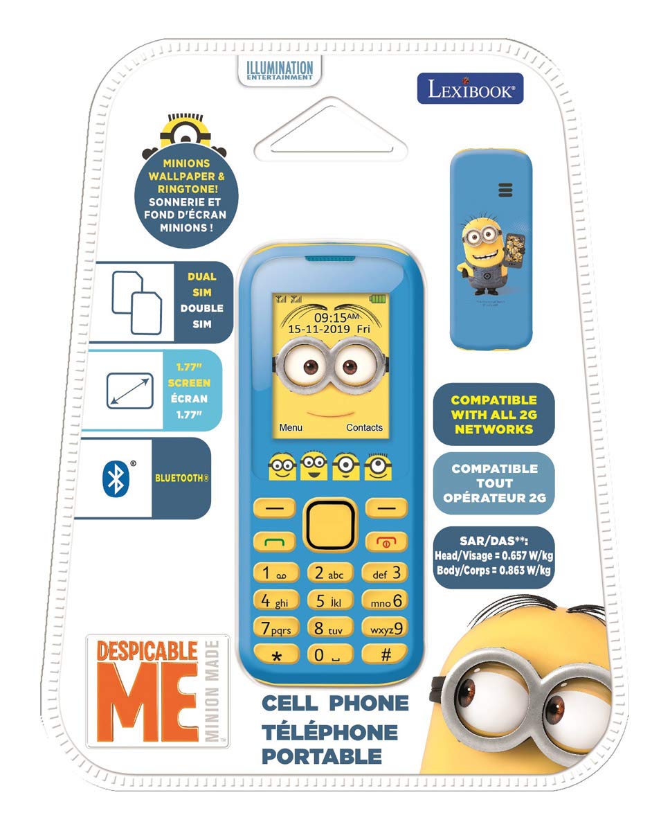 Lexibook Minions GSM20DES Cellulare Giallo Blu Doppia SIM