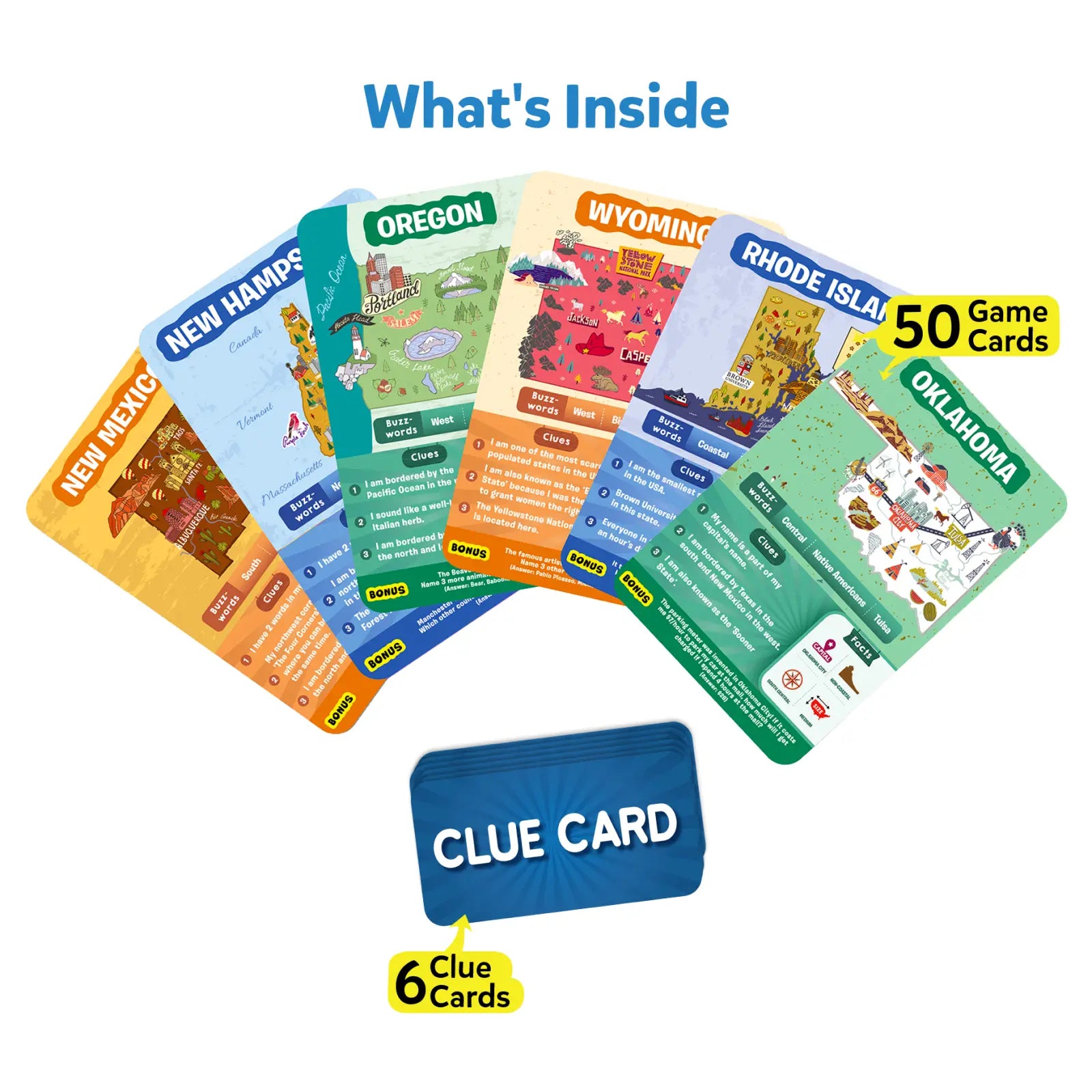 Skillmatics Guess in 10 States of America gioco di carte 8+ anni