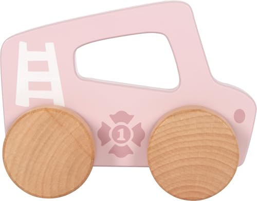 smallfoot 12709 automobilina legno rosa 2 in 1 6 mesi