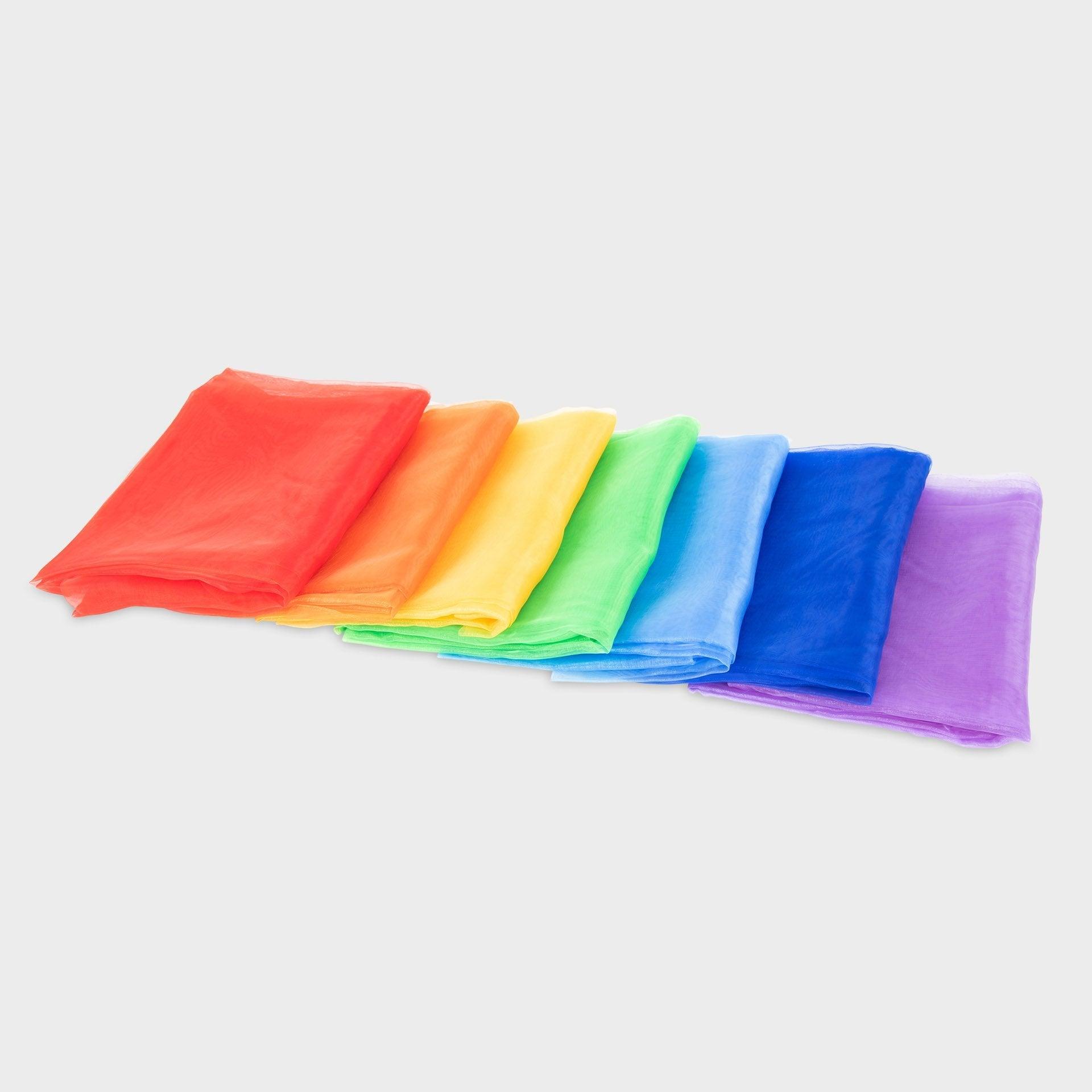 Tickit Rainbow Organza teli sensoriali arcobaleno 7 pezzi