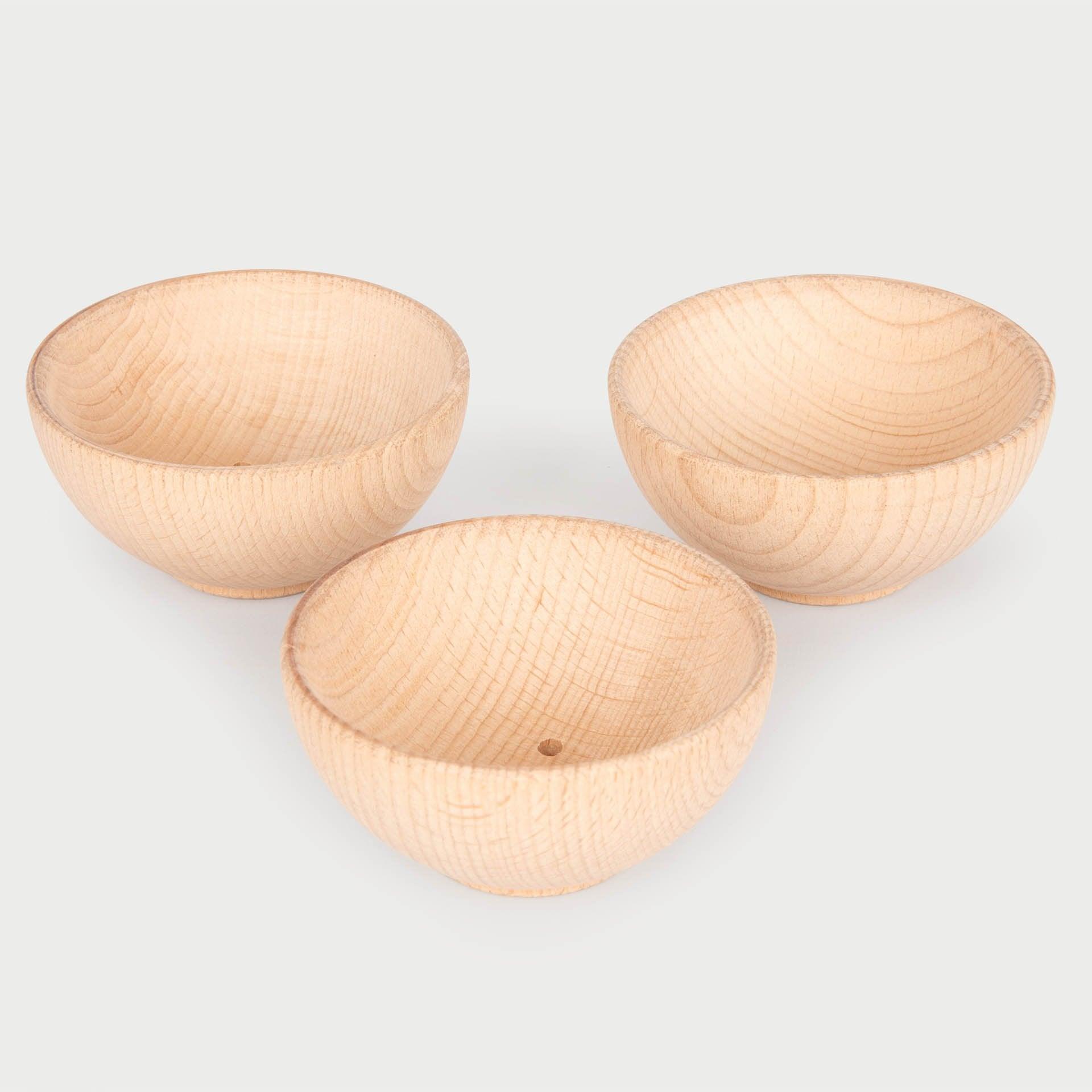 Tickit Natural World ciotole legno 3 pezzi heuristiche
