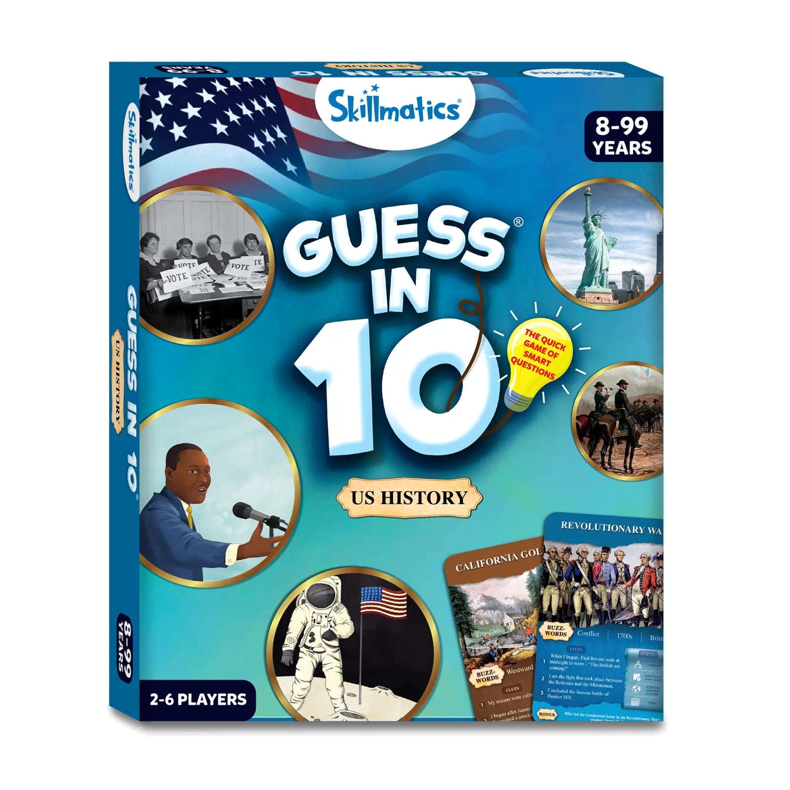 Skillmatics Guess in 10 US History gioco carte storia USA