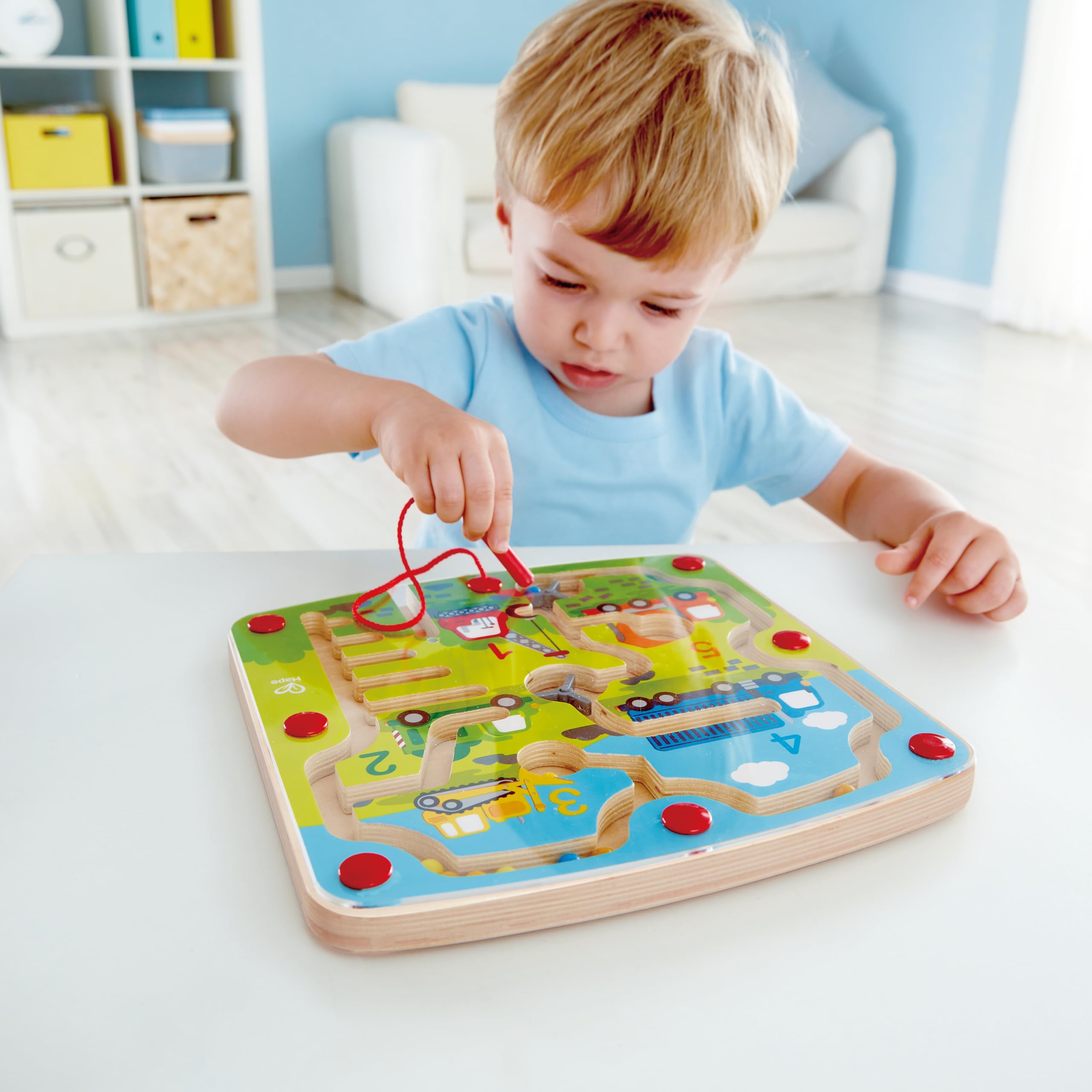 Hape Labirinto Magnetico Cantiere labirinto bambini numeri
