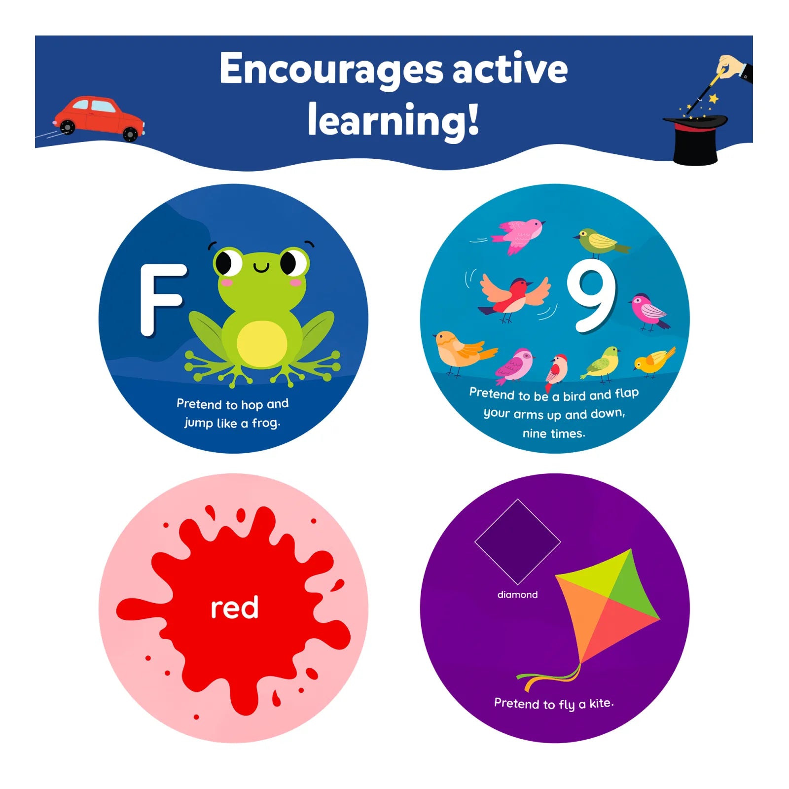 Skillmatics Jump and Learn flash cards 40 carte lettere e numeri