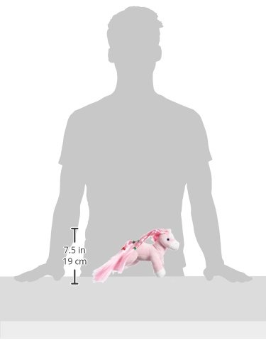 small foot Paulina 4144 Pony Peluche Rosa con Borsa 20 cm