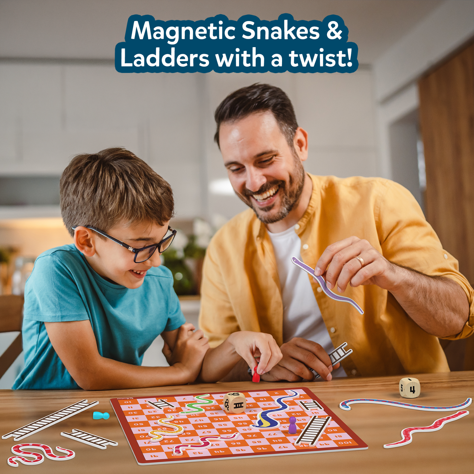Skillmatics Snakes Ladders gioco tavolo magnetico