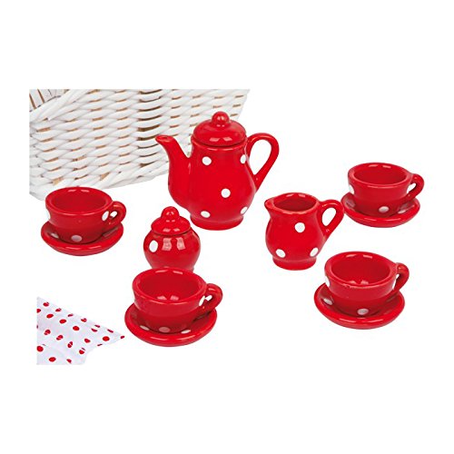smallfoot Tina cesta picnic set 17 pezzi stoviglie gioco ruolo