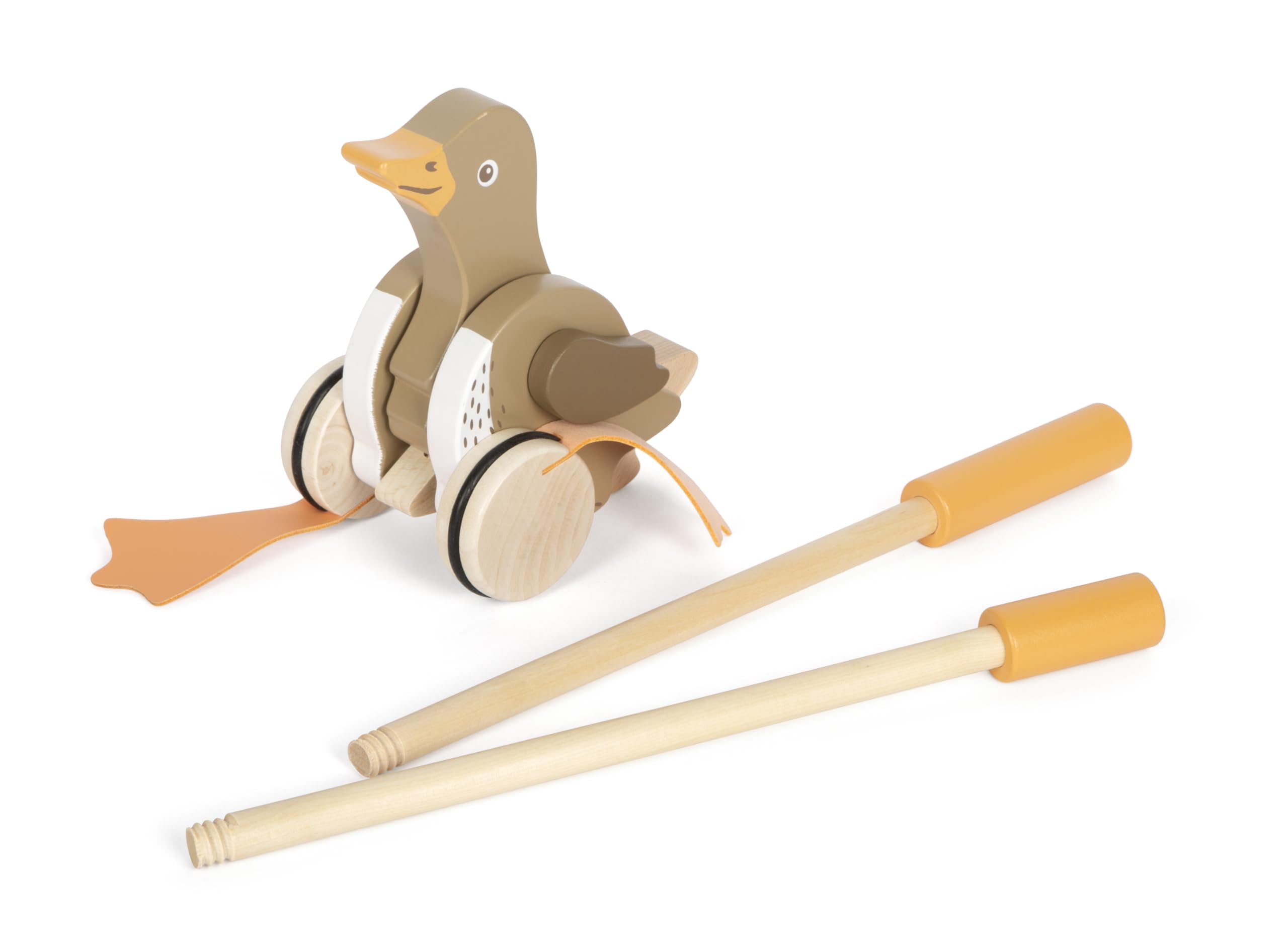 smallfoot 12493 anatra da spingere legno primi passi bastone