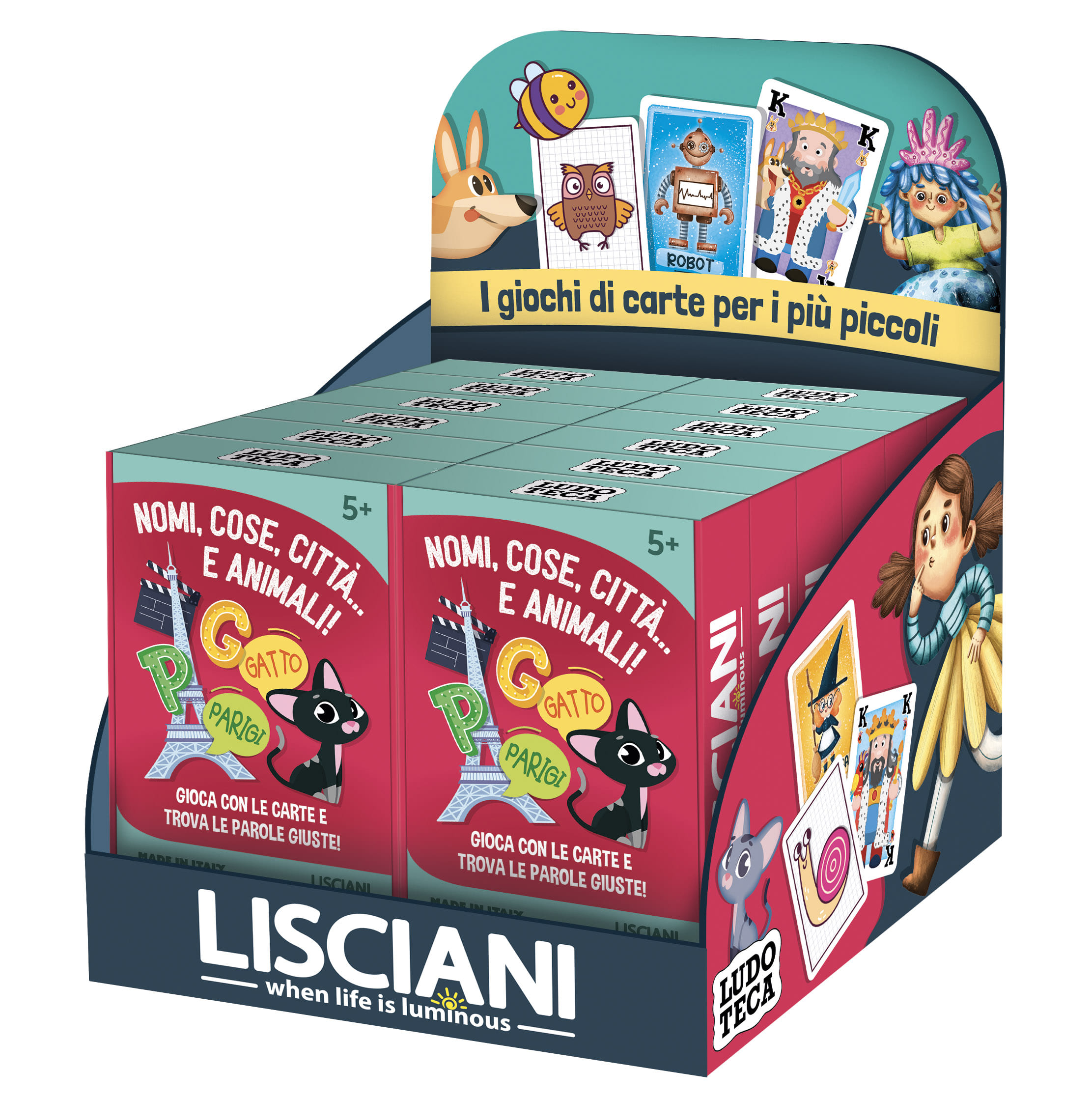 Lisciani Ludoteca Nomi Cose Citta Animali gioco carte parole