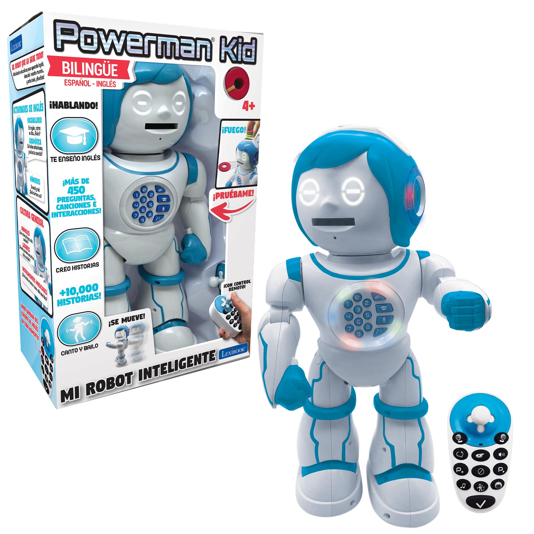 Lexibook ROB90ES robot musicale con luci per bambini