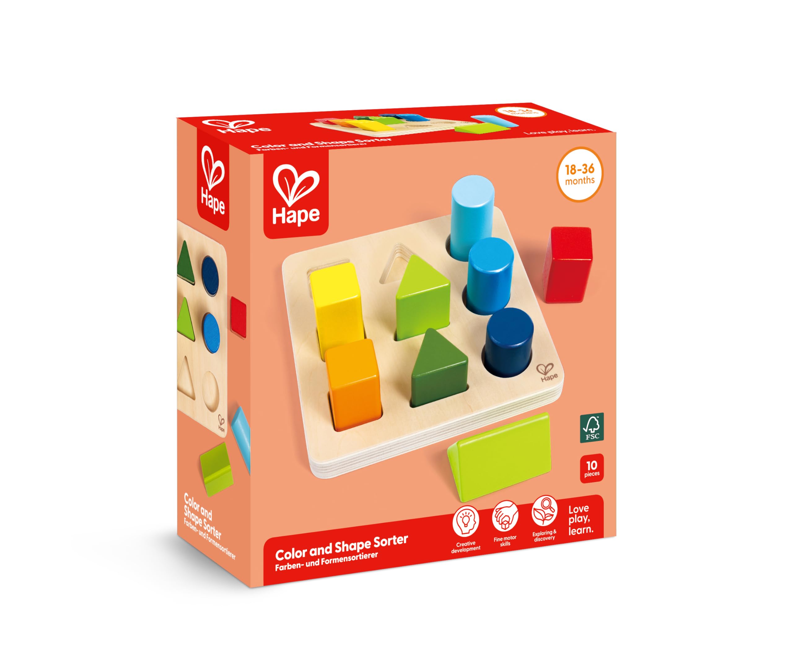 Hape E0426 Incastro Colori Forme Legno Bimbi