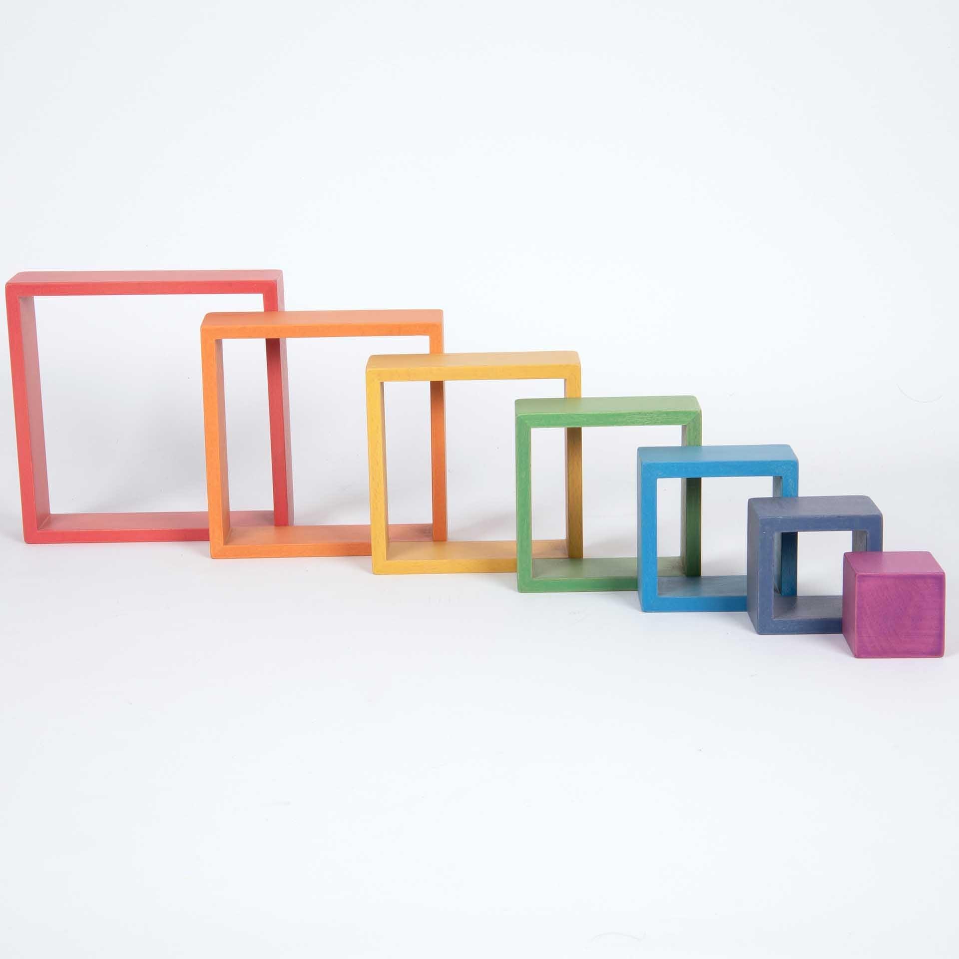 Tickit Rainbow Architect Squares costruzioni legno 7 pezzi impilabili