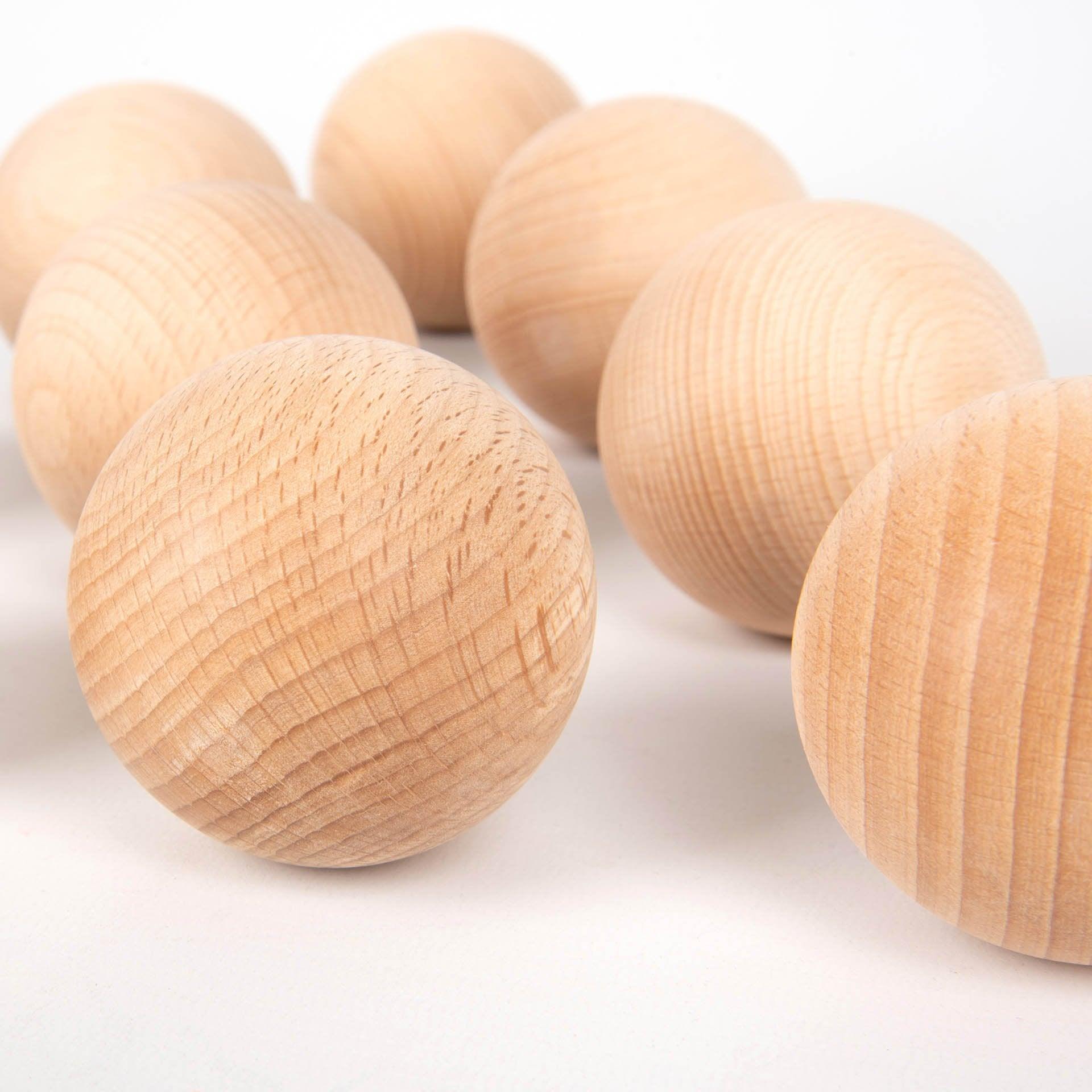 Tickit Natural Wooden palline legno 5 cm 10 pezzi