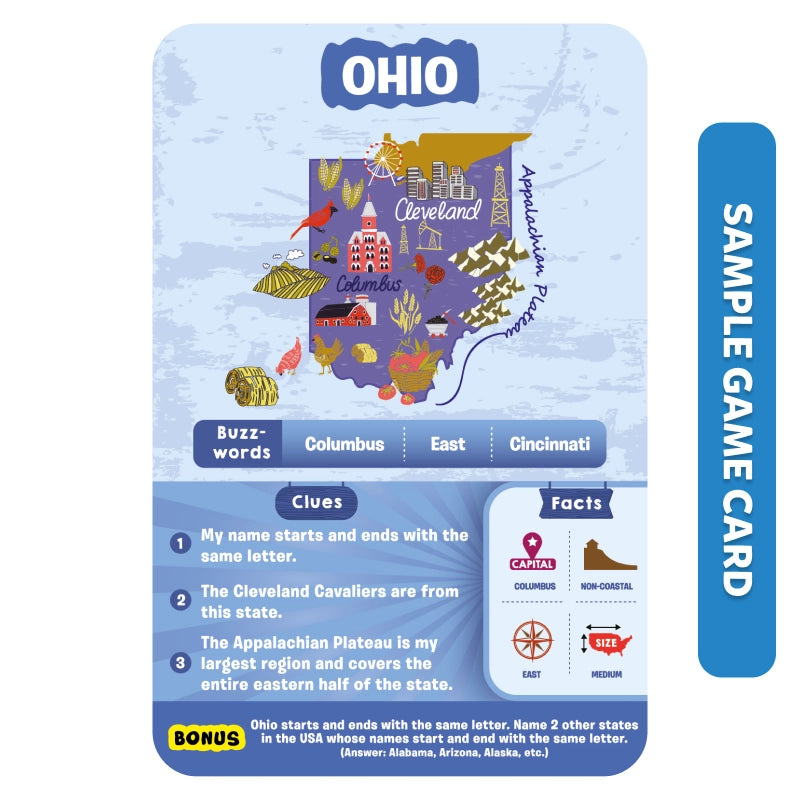 Skillmatics Guess in 10 States of America gioco di carte 8+ anni