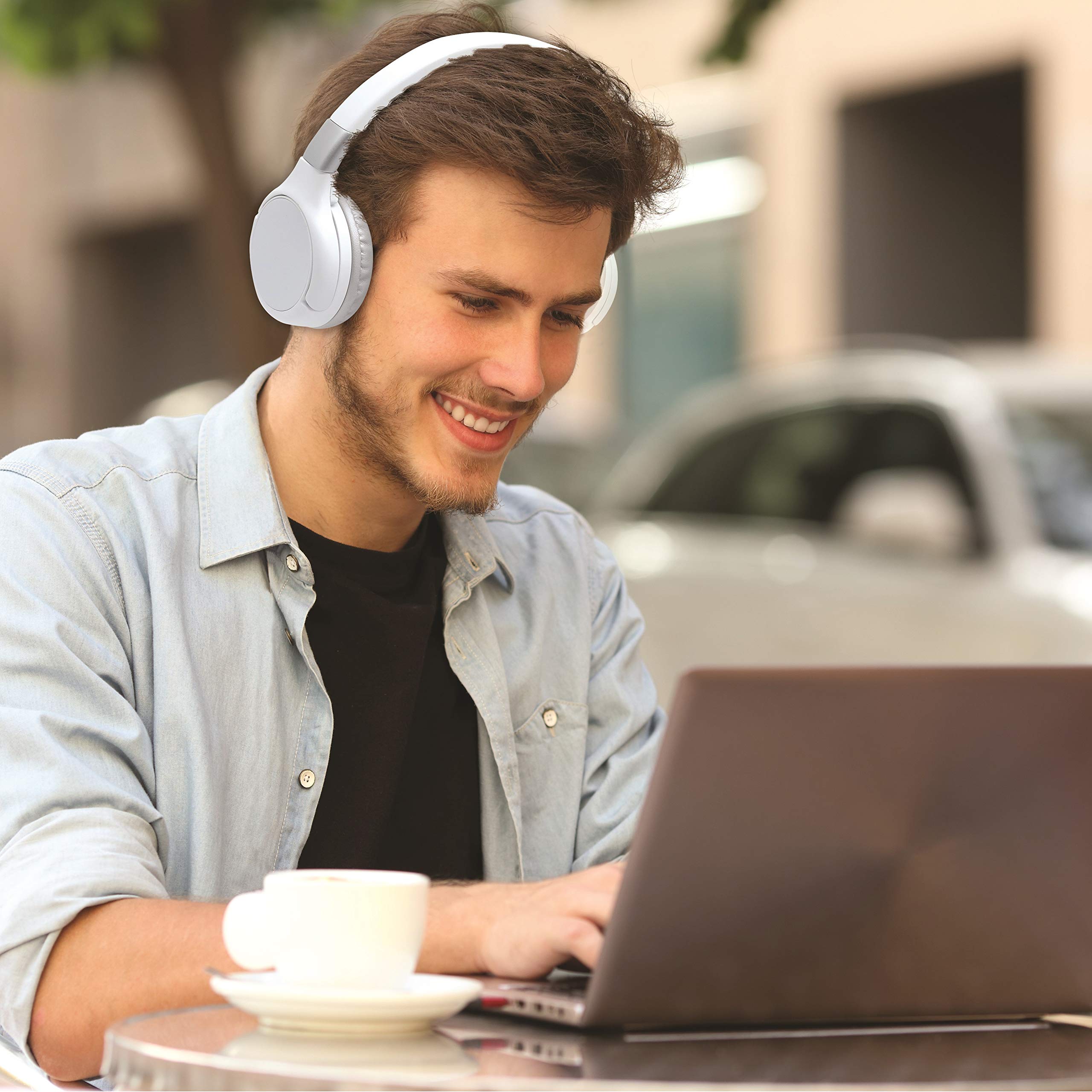 Lexibook Acoustix HPBT010S cuffie bluetooth bianche microfono