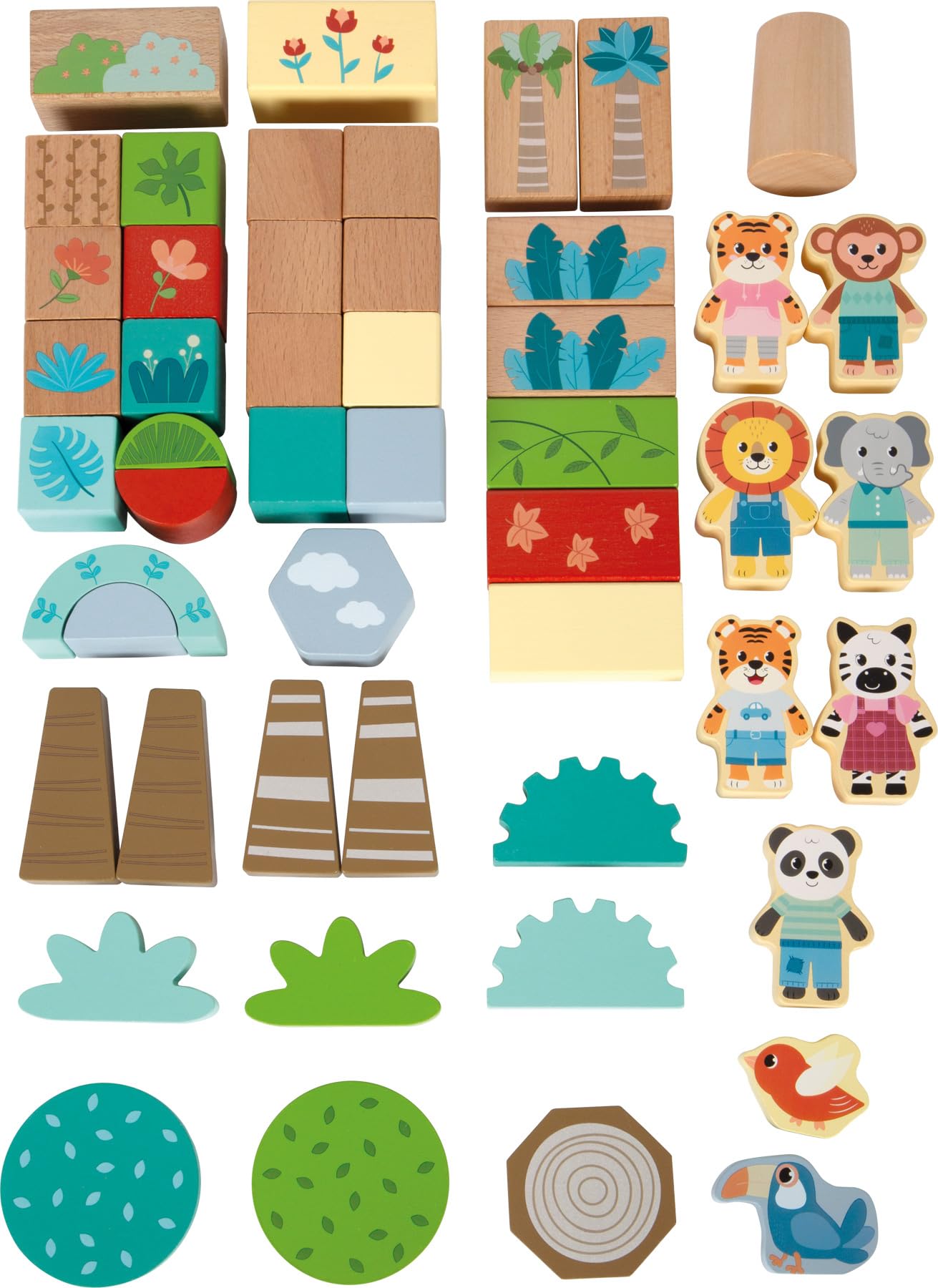 smallfoot Jungle Friends 12768 blocchi legno 50 pezzi da 1 anno