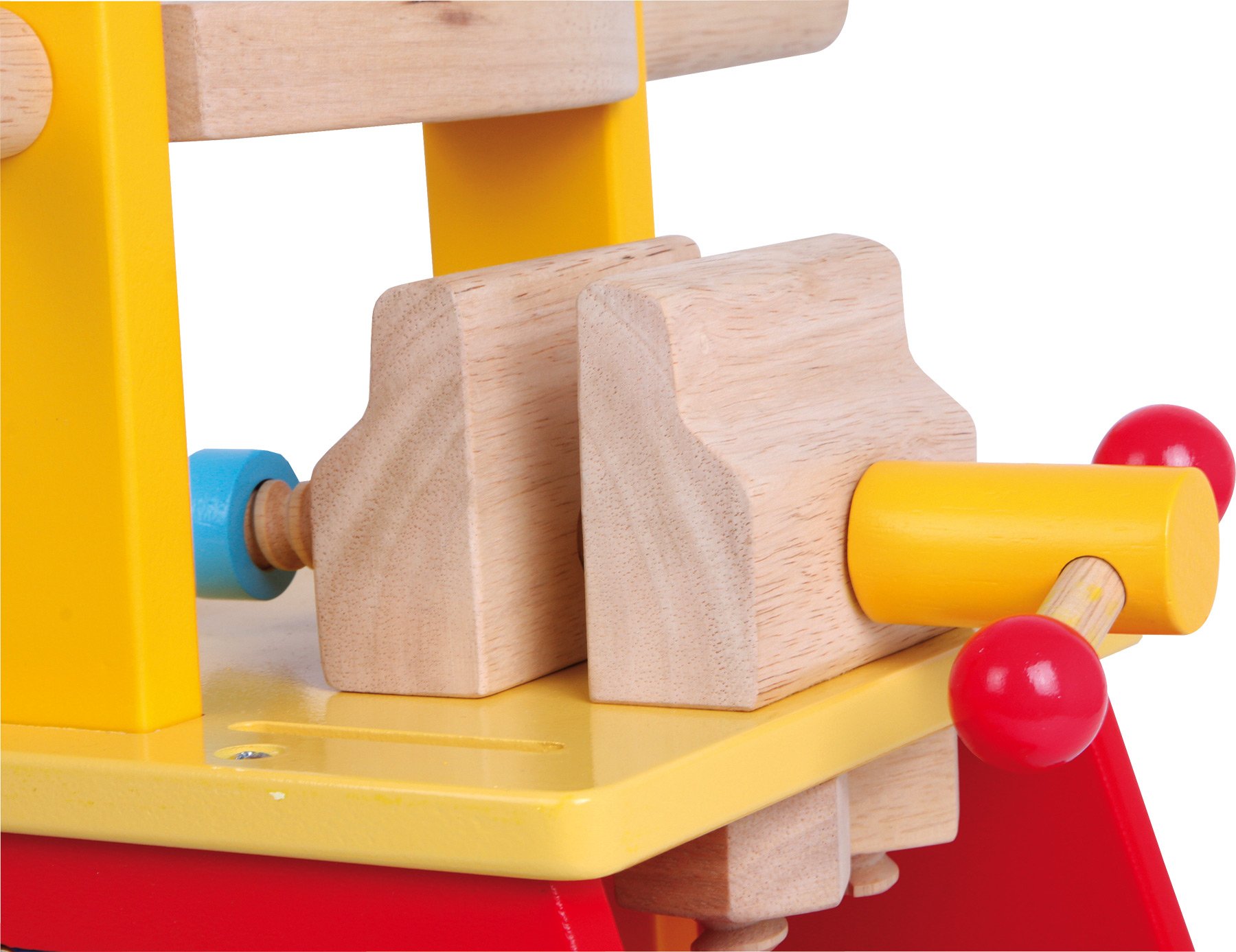smallfoot 1595 banco da lavoro cavalcabile legno con attrezzi