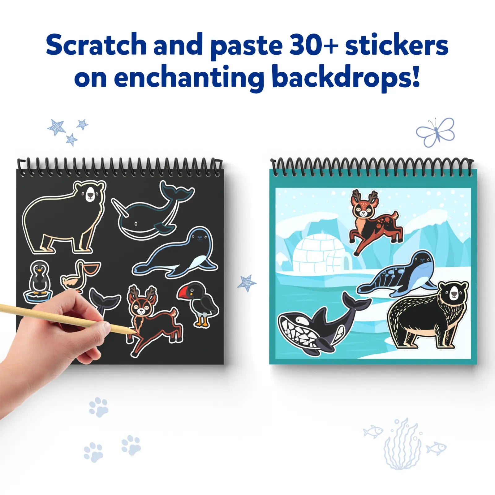 Skillmatics Magical Scratch Art Amazing Animals gratta e disegna 3-8